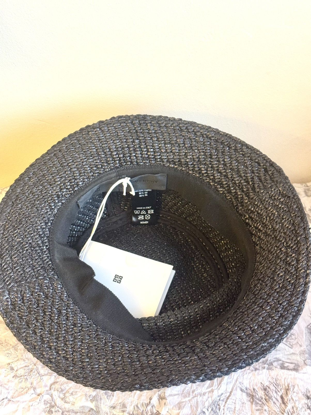 Givenchy givenchy bucket hat in woven black coated paper 57 Size ONE SIZE - 6 Thumbnail