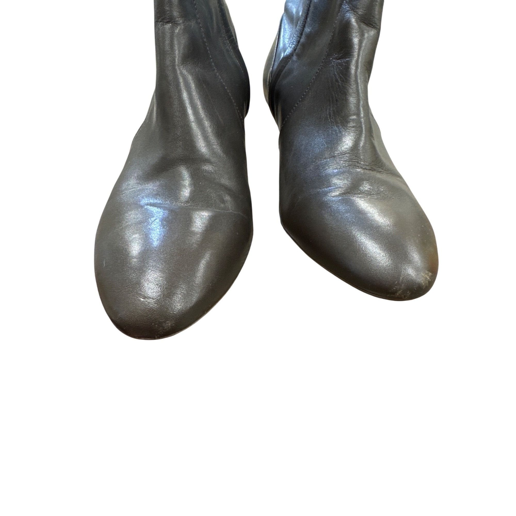 Cole Haan Cole Haan Womens Gray Leather Heeled Ankle Boots Size 7B SKU Size US 7 / IT 37 - 7 Thumbnail