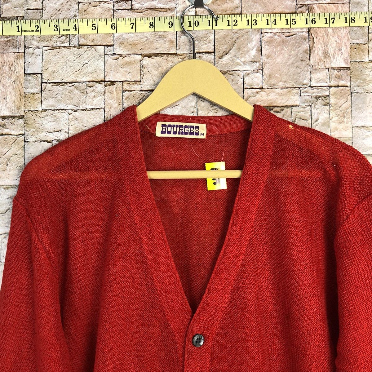 Vintage Boorges Red japan vintage Cardigan Knitwear #A778 Size US M / EU 48-50 / 2 - 4 Thumbnail
