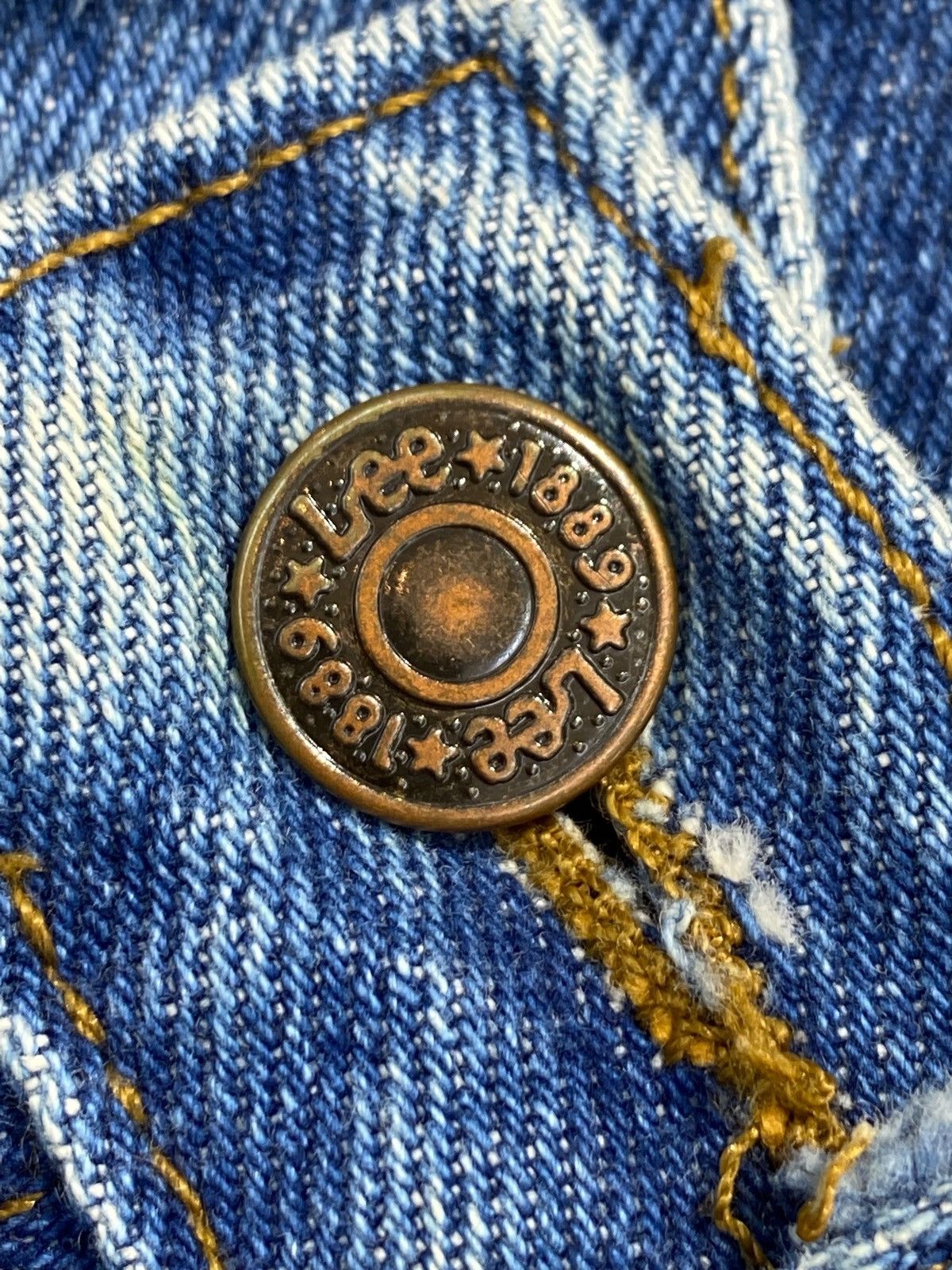 Lee Vintage Lee Brand Blues Wash Patchwork Loose Jeans Size US 28 / EU 44 - 13 Thumbnail