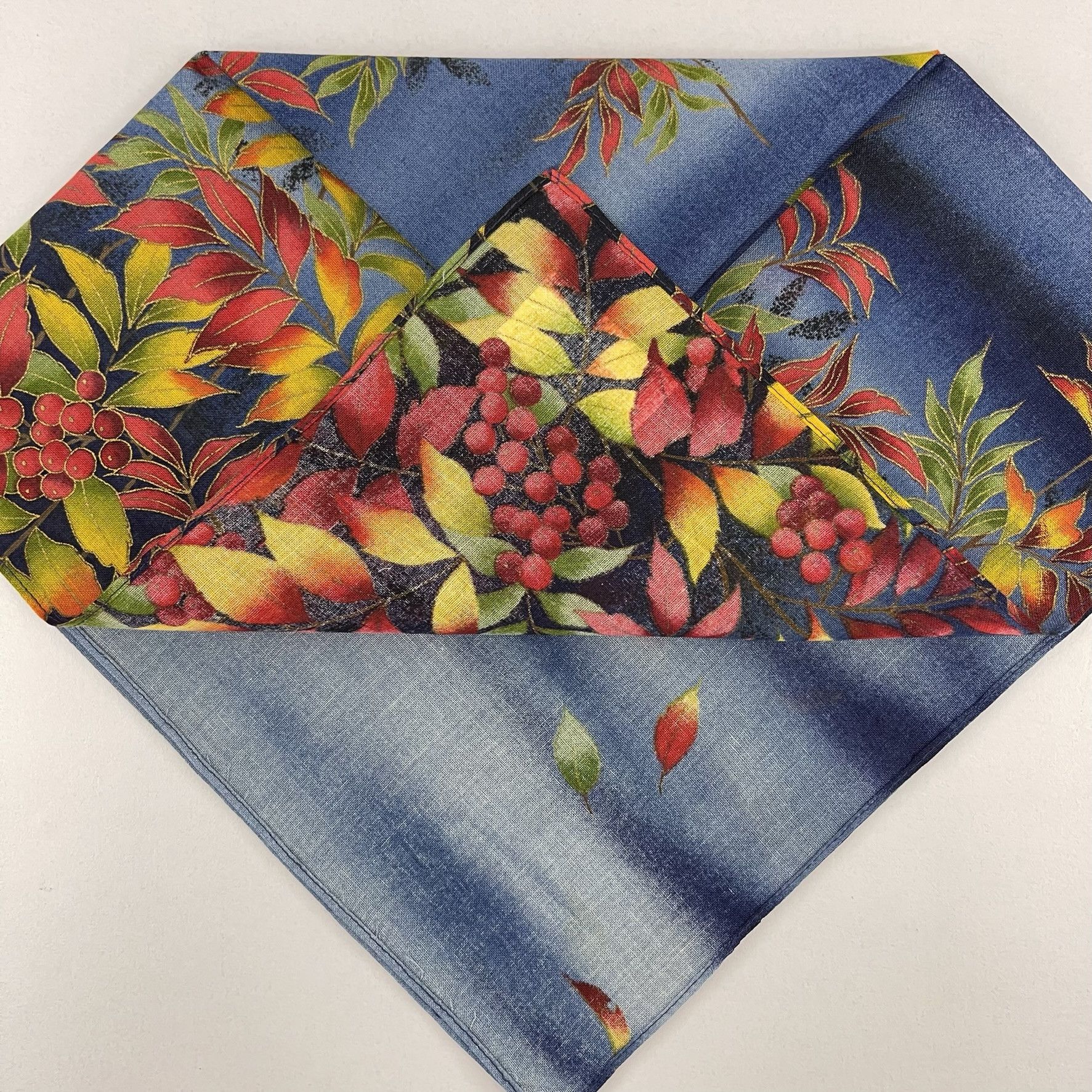 Japanese Brand Vintage Japanese Floral Seasons Handkerchief - 5065 Size ONE SIZE - 9 Thumbnail
