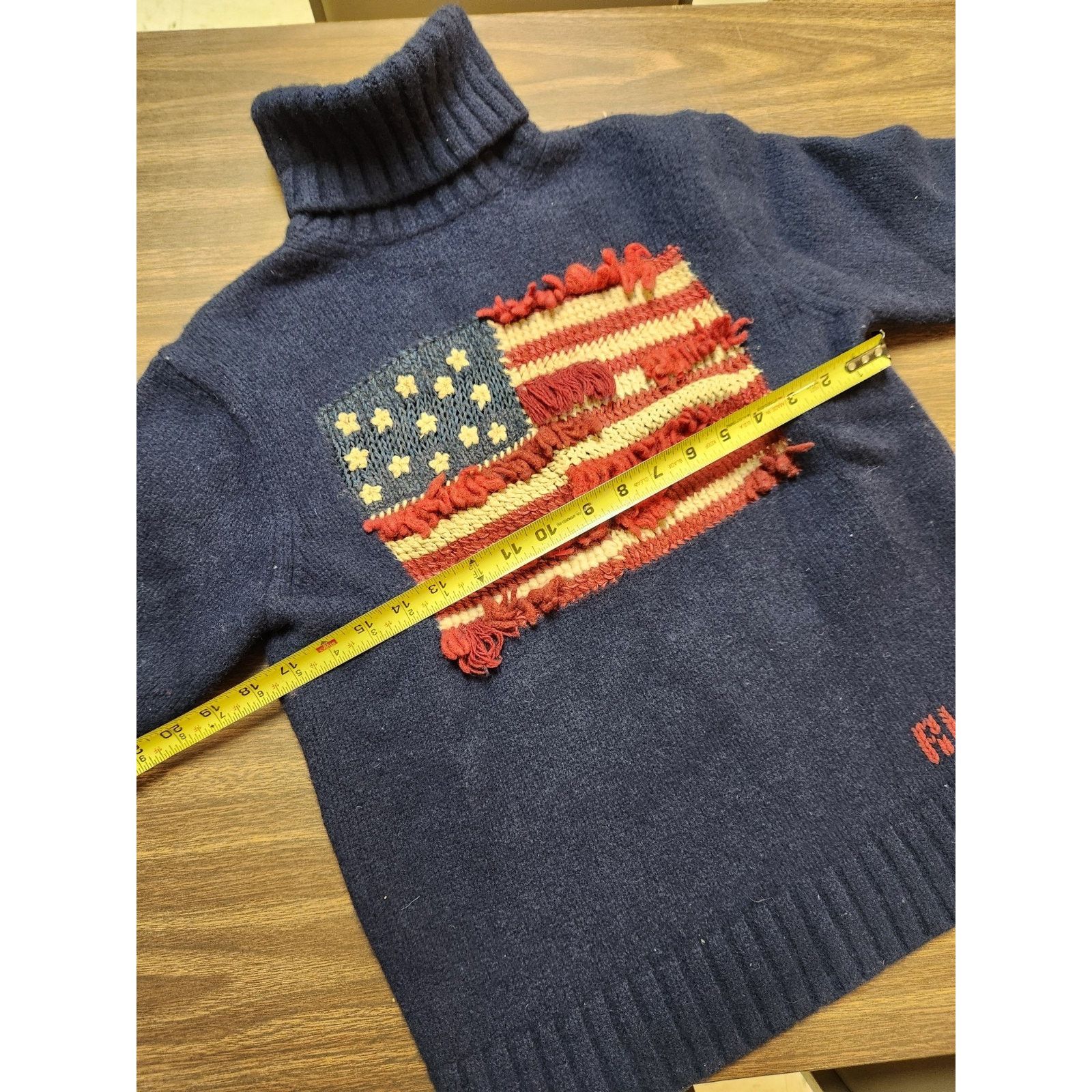 Polo Ralph Lauren POLO RALPH LAUREN TURTLENECK SWEATER American Flag Vintage Size M / US 6-8 / IT 42-44 - 6 Thumbnail