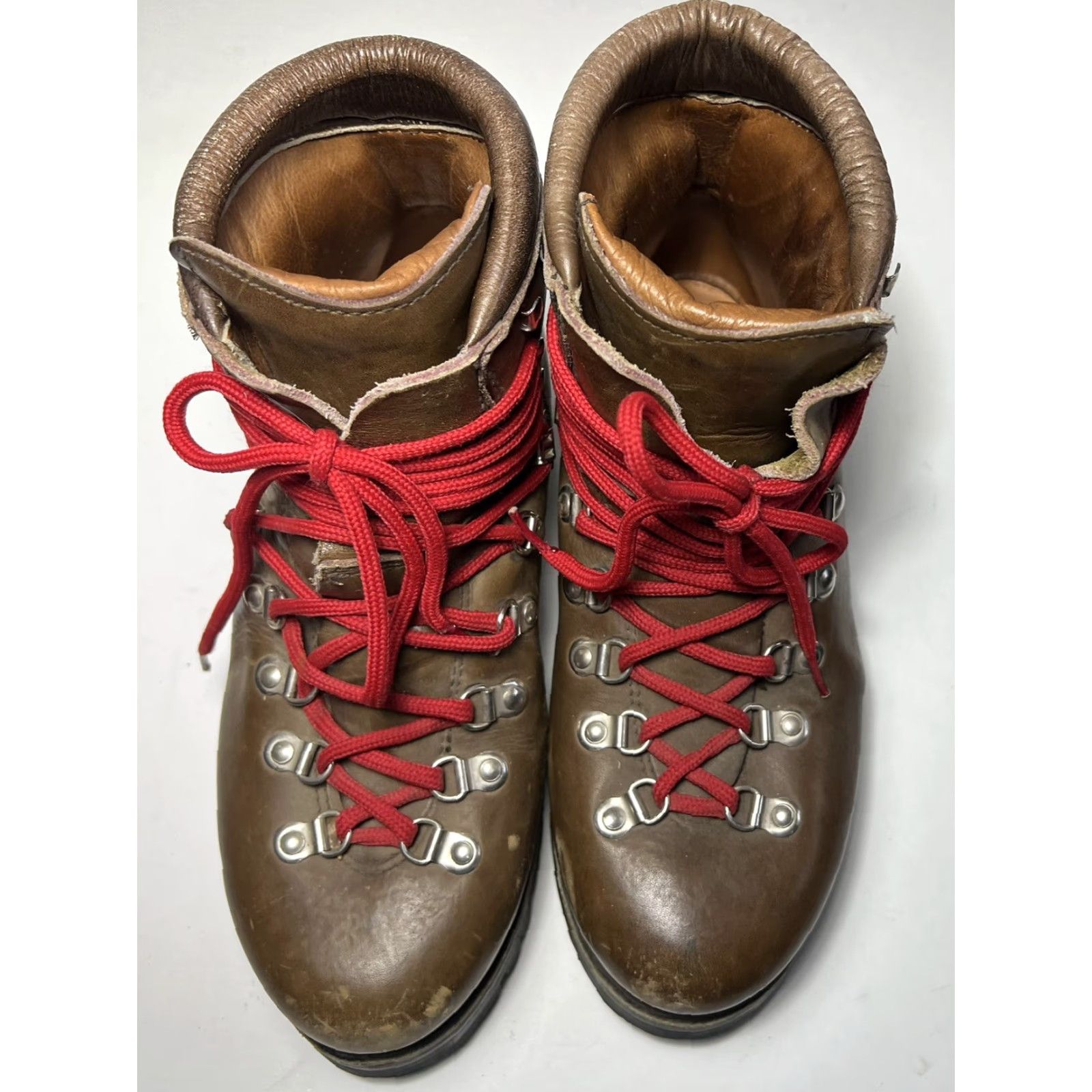 Vintage VINTAGE Galipier Leather Mountaineer Hiking Boots Italy MENS 8.5 Brown Lace Up Boots Men Size US 9 / EU 42 - 4 Thumbnail