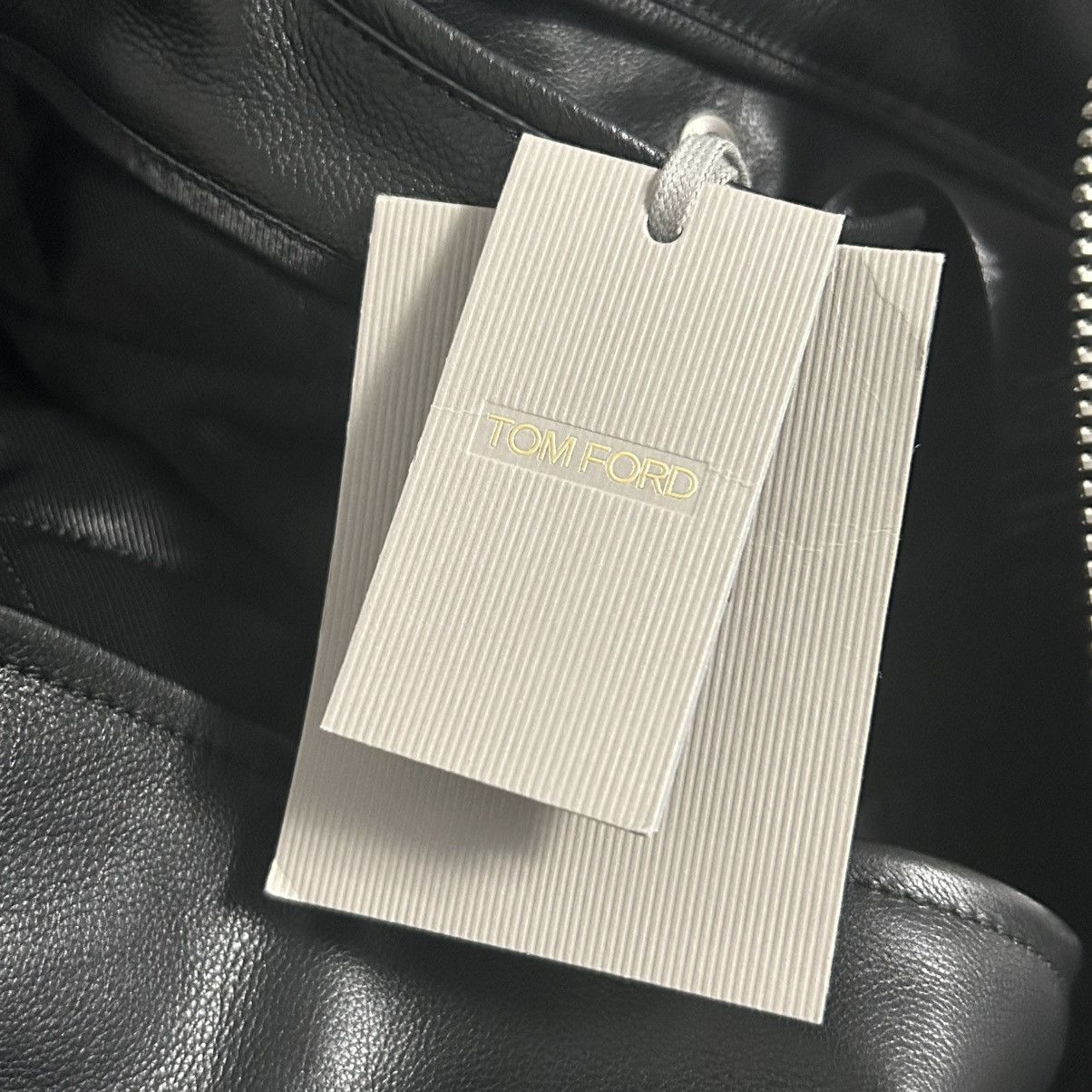 Tom Ford New Tom Ford Black Leather Biker Jacket Mens Size 38US/48IT Size US M / EU 48-50 / 2 - 4 Thumbnail