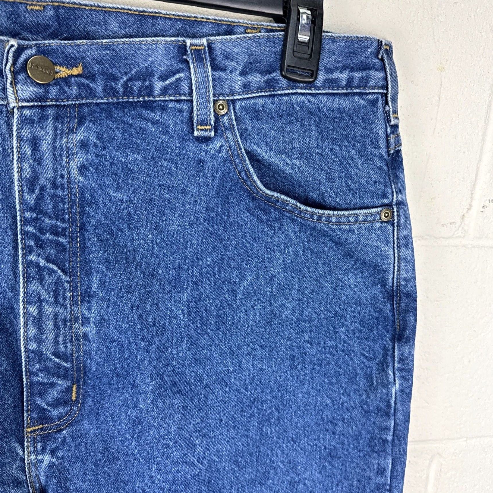 Carhartt VINTAGE Carhartt Jeans B17 DST Men 40x34 Medium Wash 36 Inseam 5-Pocket Logo Zipper Button Relaxed Std Straight Mens Size US 40 / EU 56 - 4 Thumbnail