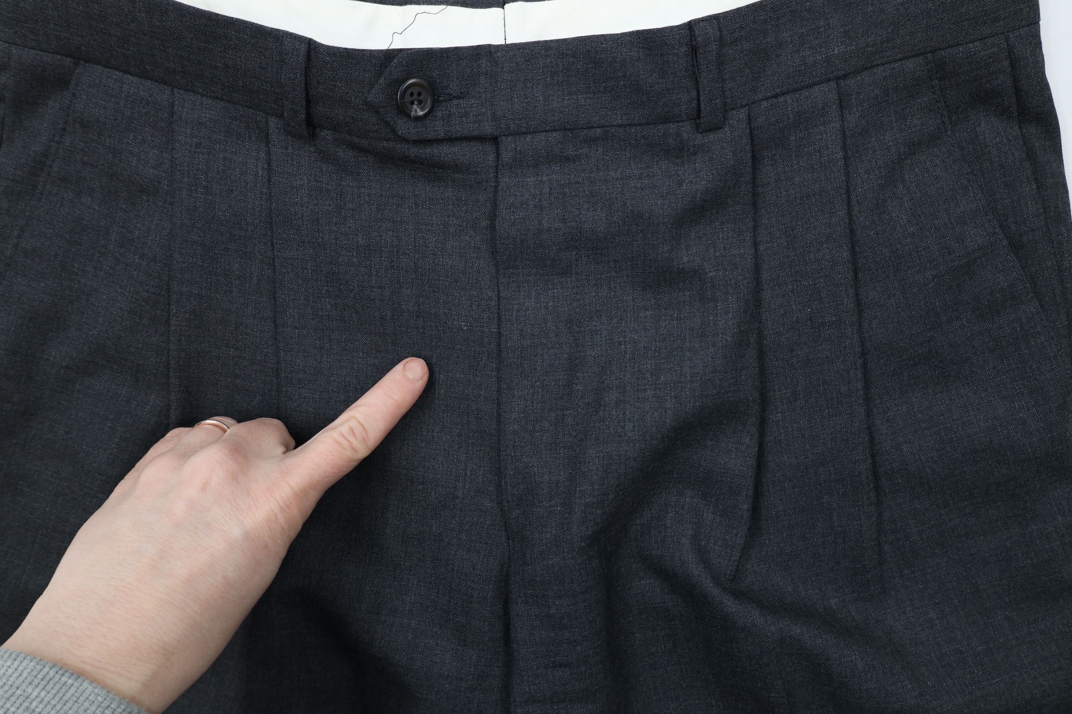 Ralph Lauren × Vintage Vintage Ralph Lauren Cuffed Wide Leg Chino Pants Gray Size US 34 / EU 50 - 5 Thumbnail