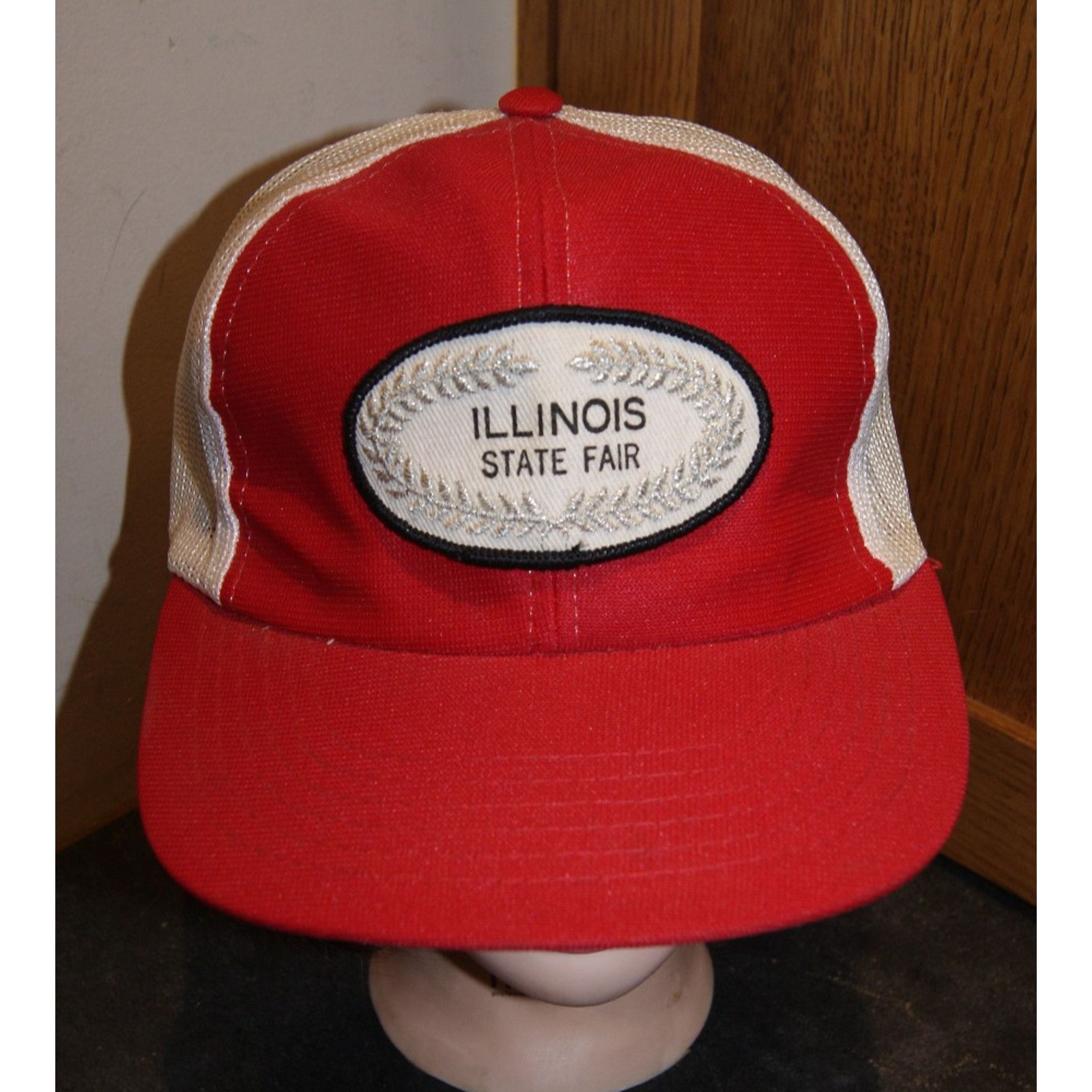 Vintage VTG ILLINOIS STATE FAIR Patch Trucker Mesh Snap Hat Cap S/M Size ONE SIZE - 1 Thumbnail