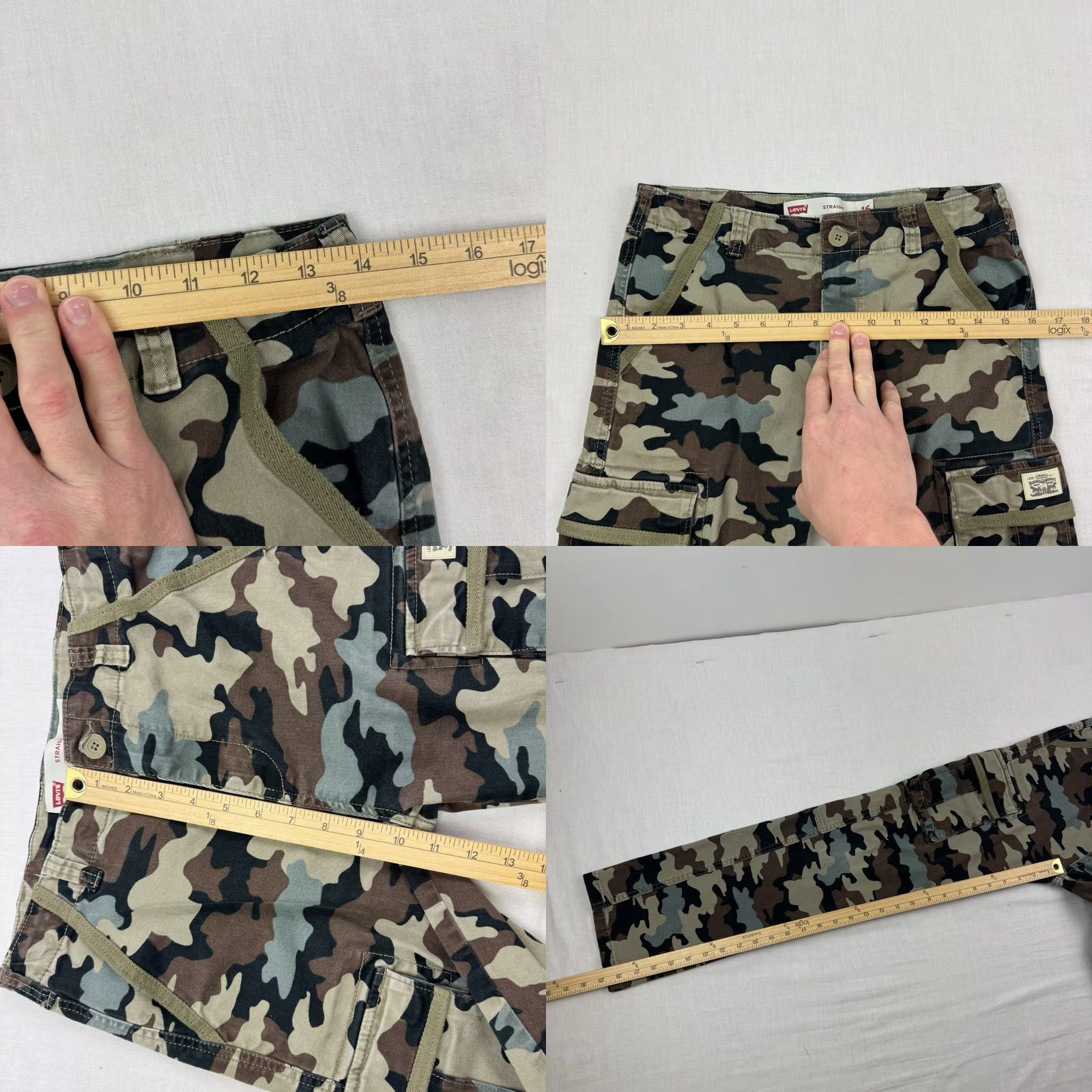 Levi's Levi's Camo Cargo Pants Womens 28x39 Pants Camouflage Pockets Straight Leg Vintage No Size 28" / US 6 / IT 42 - 9 Thumbnail