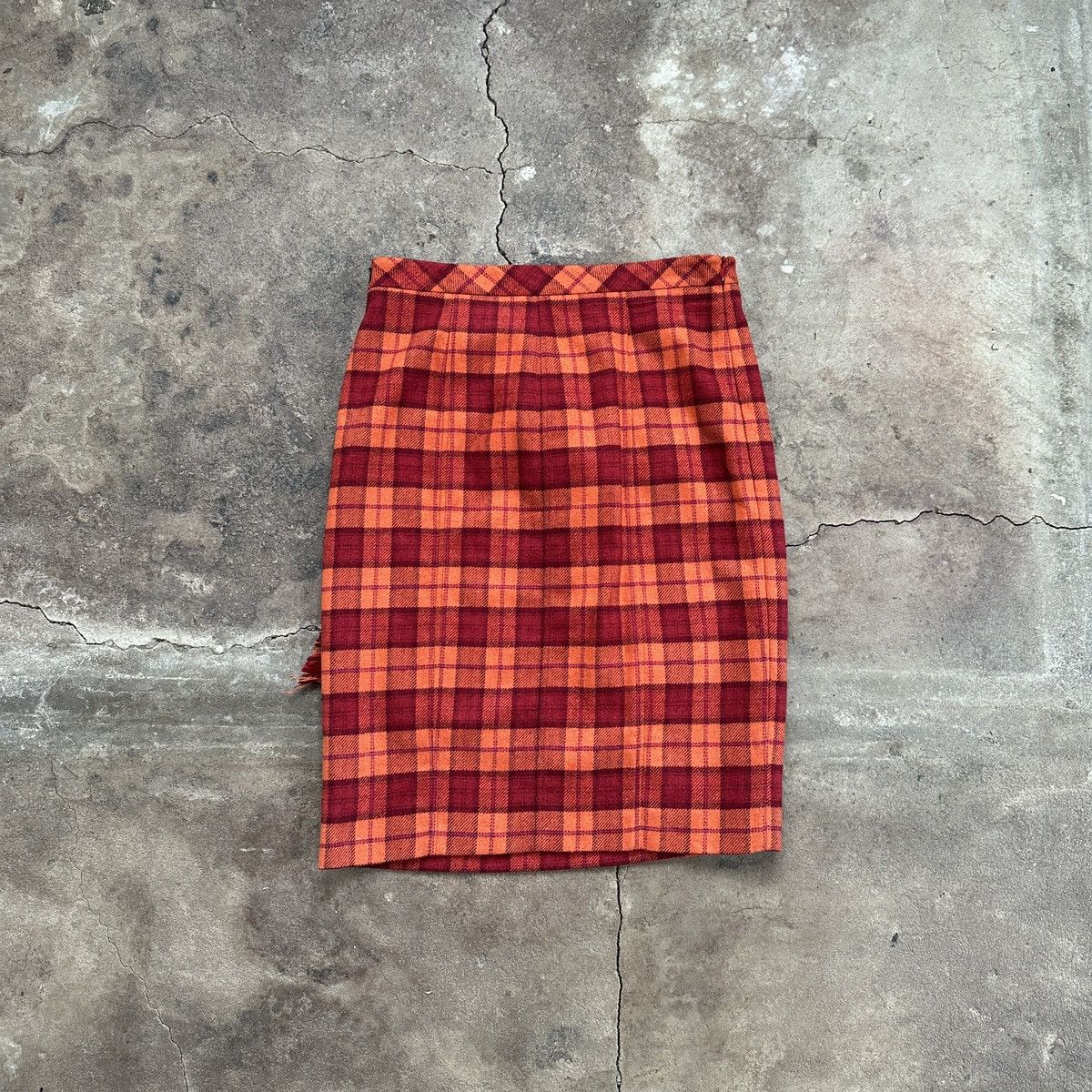 Max Mara × Weekend Max Mara Vintage Max Mara Weekend Lana Wool Plaid Skirt Size 32" / US 10 / IT 46 - 2 Thumbnail