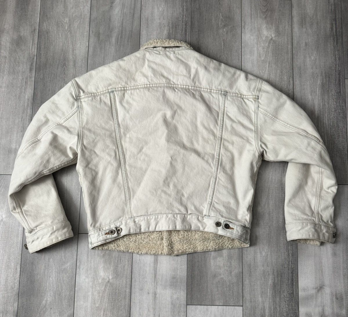 Yeezy Yeezy Season 5 Sherpa Denim Work Jacket ‘Ivory’ Size US XS / EU 42 / 0 - 2 Thumbnail