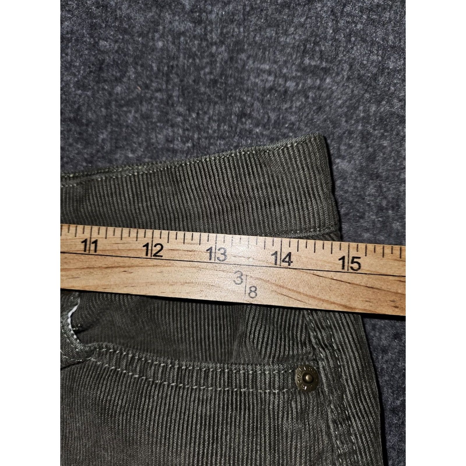 Vintage L.L.Bean Pants Womens 4 Tall Green BeanFlex Straight Leg Favorite Fit Corduroy Size 27" / US 4 / IT 40 - 4 Thumbnail