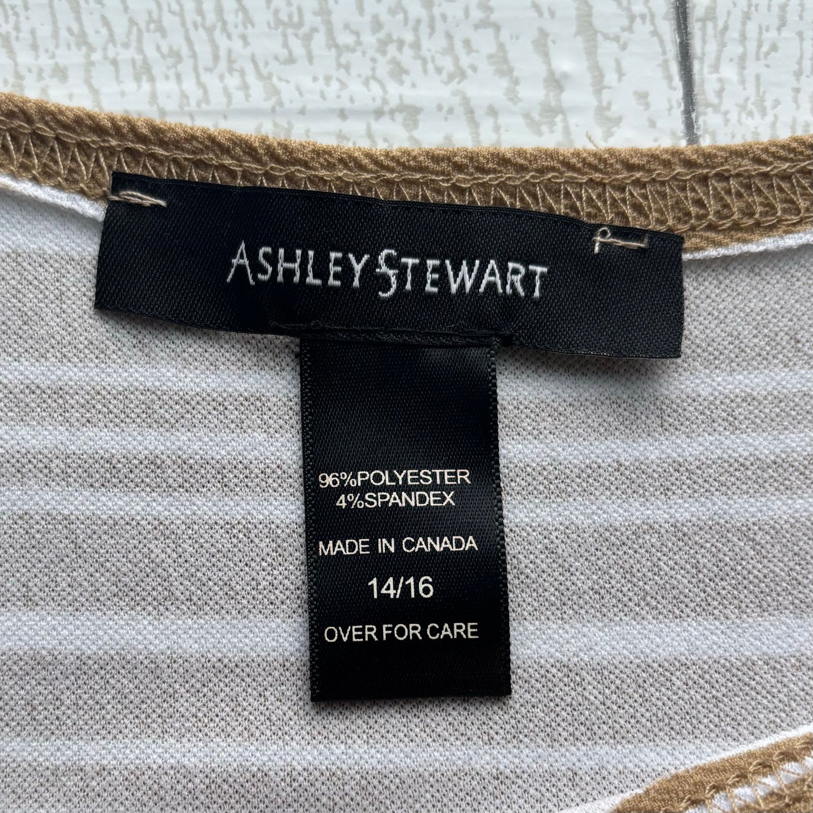Other Ashley Stewart Brown & White Sleeveless Tunic Size 14/16 Size XL / US 12-14 / IT 48-50 - 8 Thumbnail