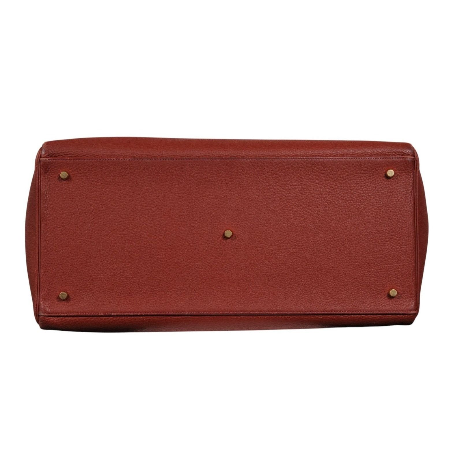 Hermes Vintage Kelly 50 Red Bordeaux Gold Hardware Travel Ca Size ONE SIZE - 15 Thumbnail