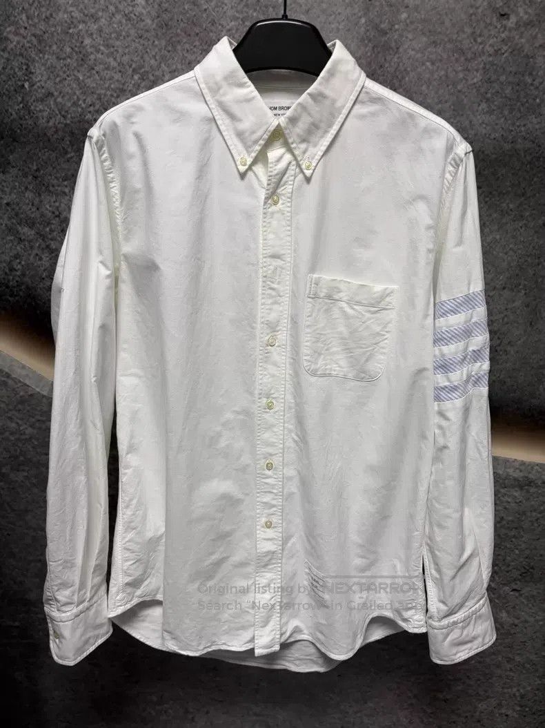 Thom Browne Thom Browne White Shirt Size US XL / EU 56 / 4 - 1 Thumbnail