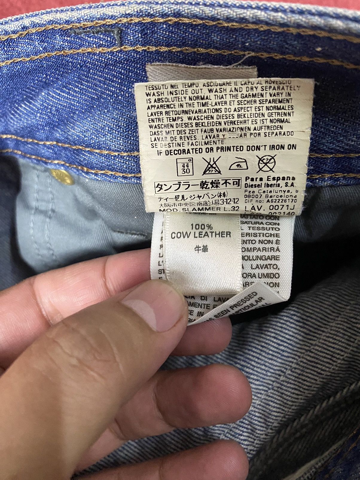 Diesel × Vintage Vintage Diesel Slammer Distressed Denim Size US 34 / EU 50 - 10 Thumbnail