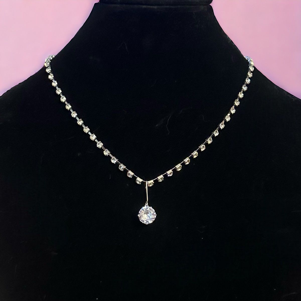 Other Silver tone stainless steel rhinestone tennis necklace Size ONE SIZE - 1 Thumbnail