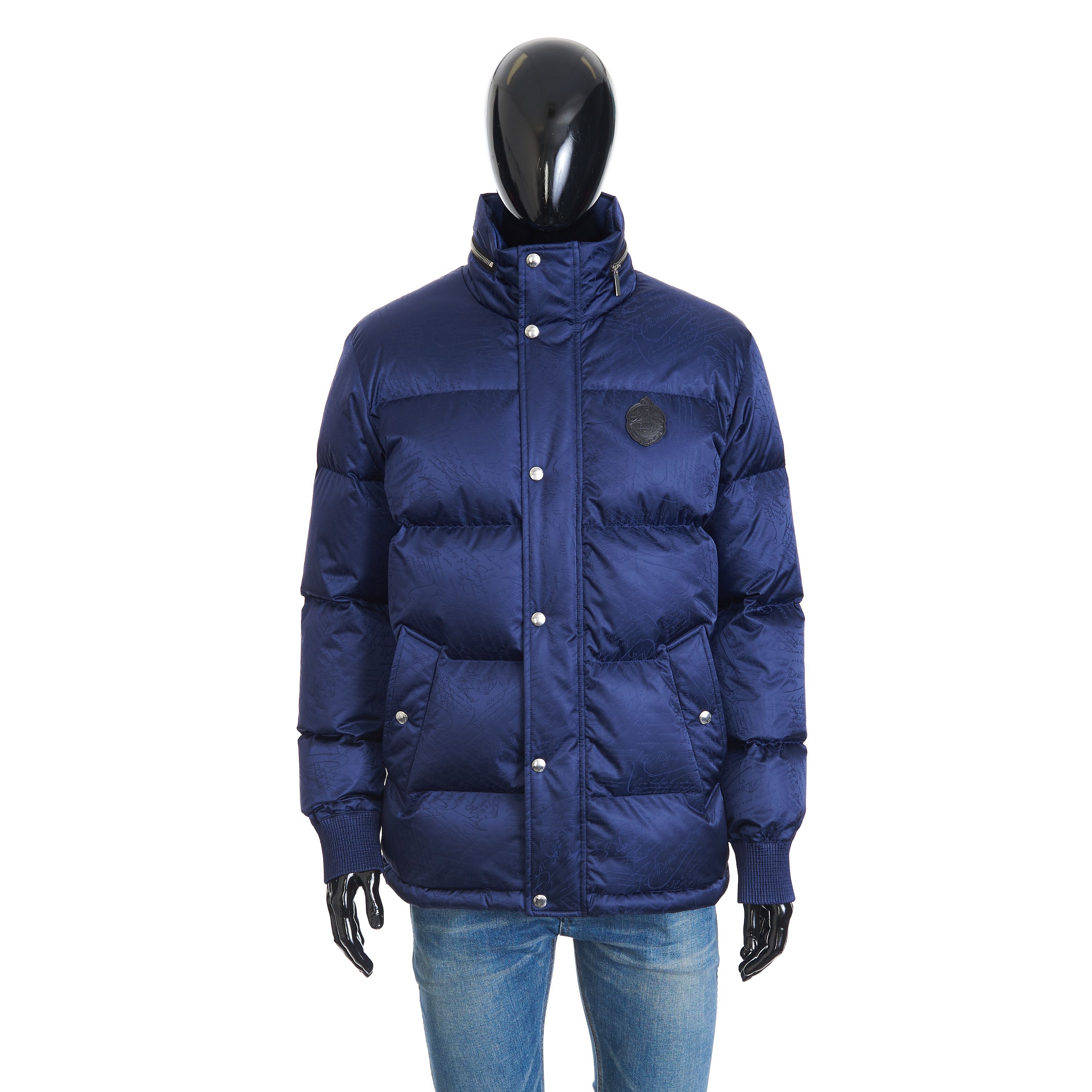 Berluti Scritto Down Jacket In Dark Indigo Blue Size US XL / EU 56 / 4 - 1 Thumbnail