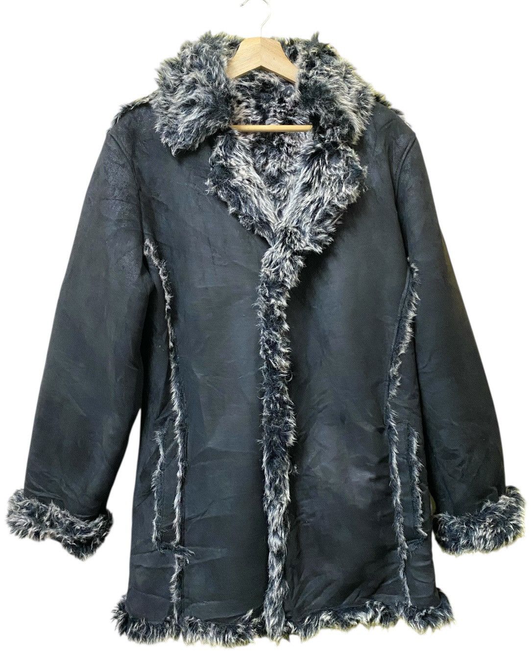 semanticdesign Semanticdesign Faux Fur Long Coat Size L / US 10 / IT 46 - 1 Thumbnail