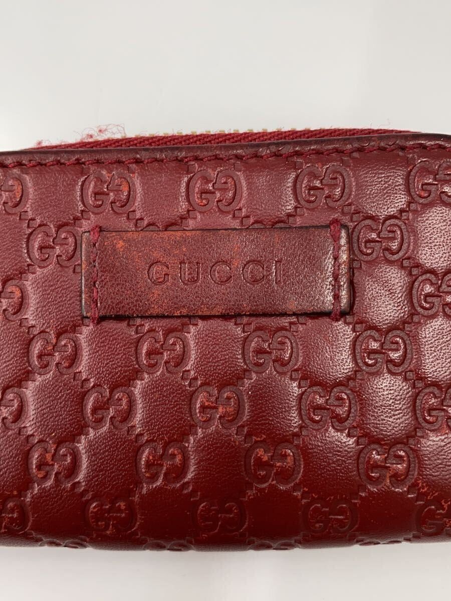 Gucci Gucci Leather Monogram Coin Case Red Size ONE SIZE - 3 Thumbnail