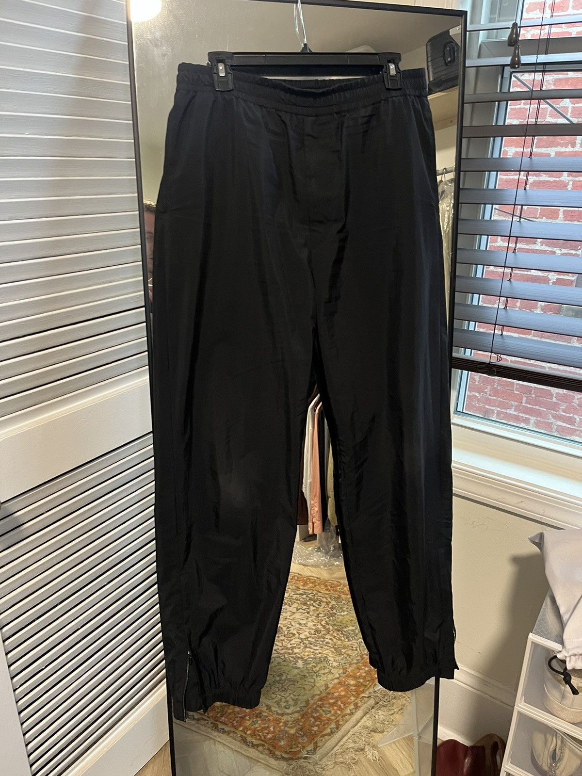 image of Auralee Nylon And Cotton Trousers 5 in Black, Men's (Size 34)