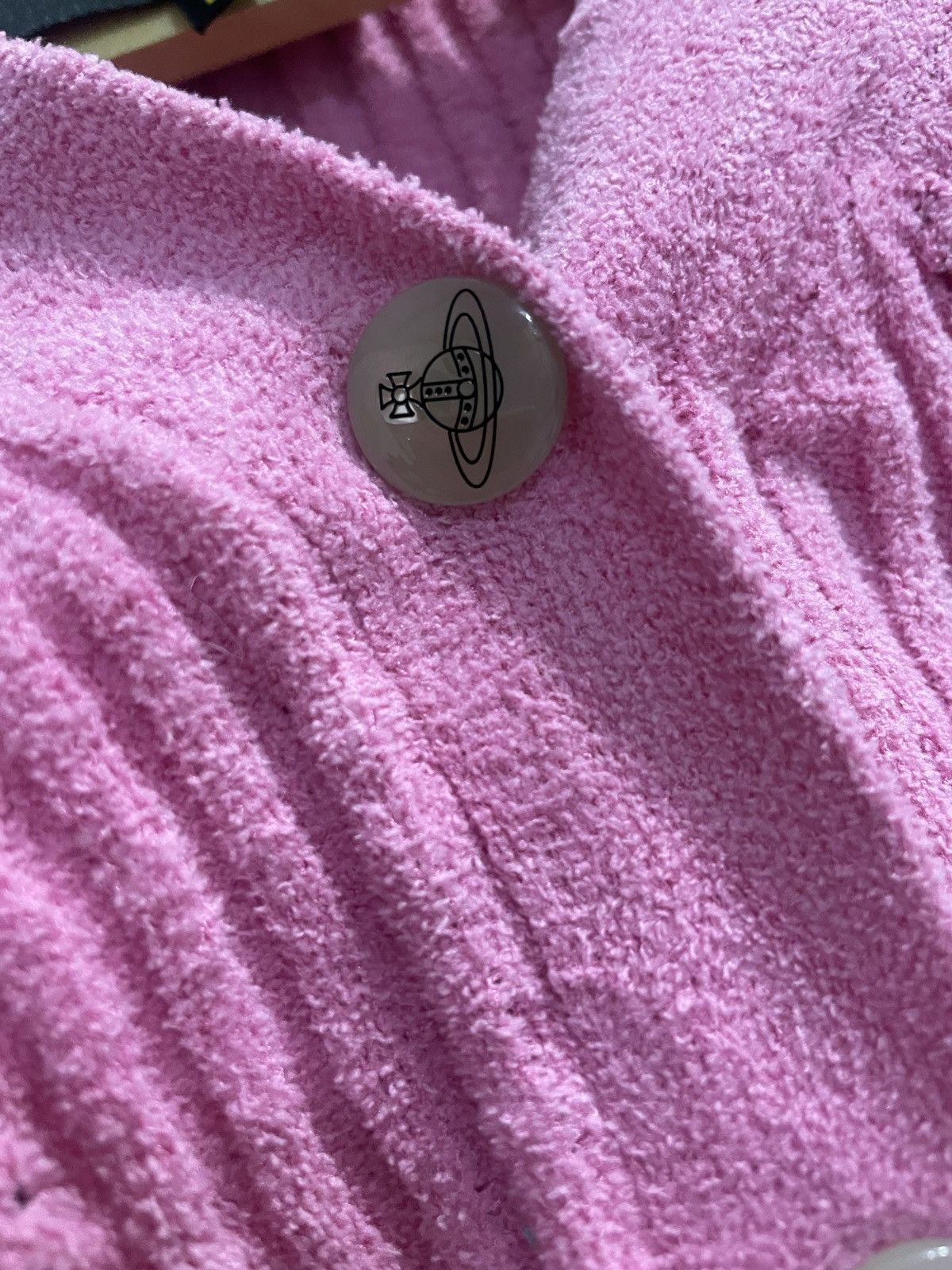 Vivienne Westwood VIVIENNE WESTWOOD WOOL CROPPED CARDIGAN IN PINK Size L / US 10 / IT 46 - 3 Thumbnail