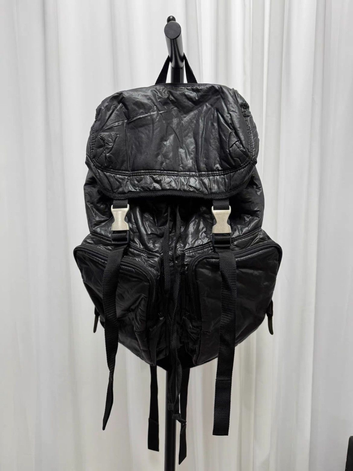 Yohji Yamamoto Yohji Yamamoto Suede Bottom Nylon Backpack-