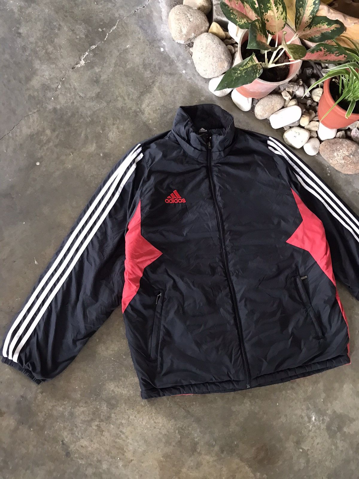 Adidas × Vintage VTG Adidas White Stripe Light Jacket 🔥 Size US L / EU 52-54 / 3 - 2 Thumbnail