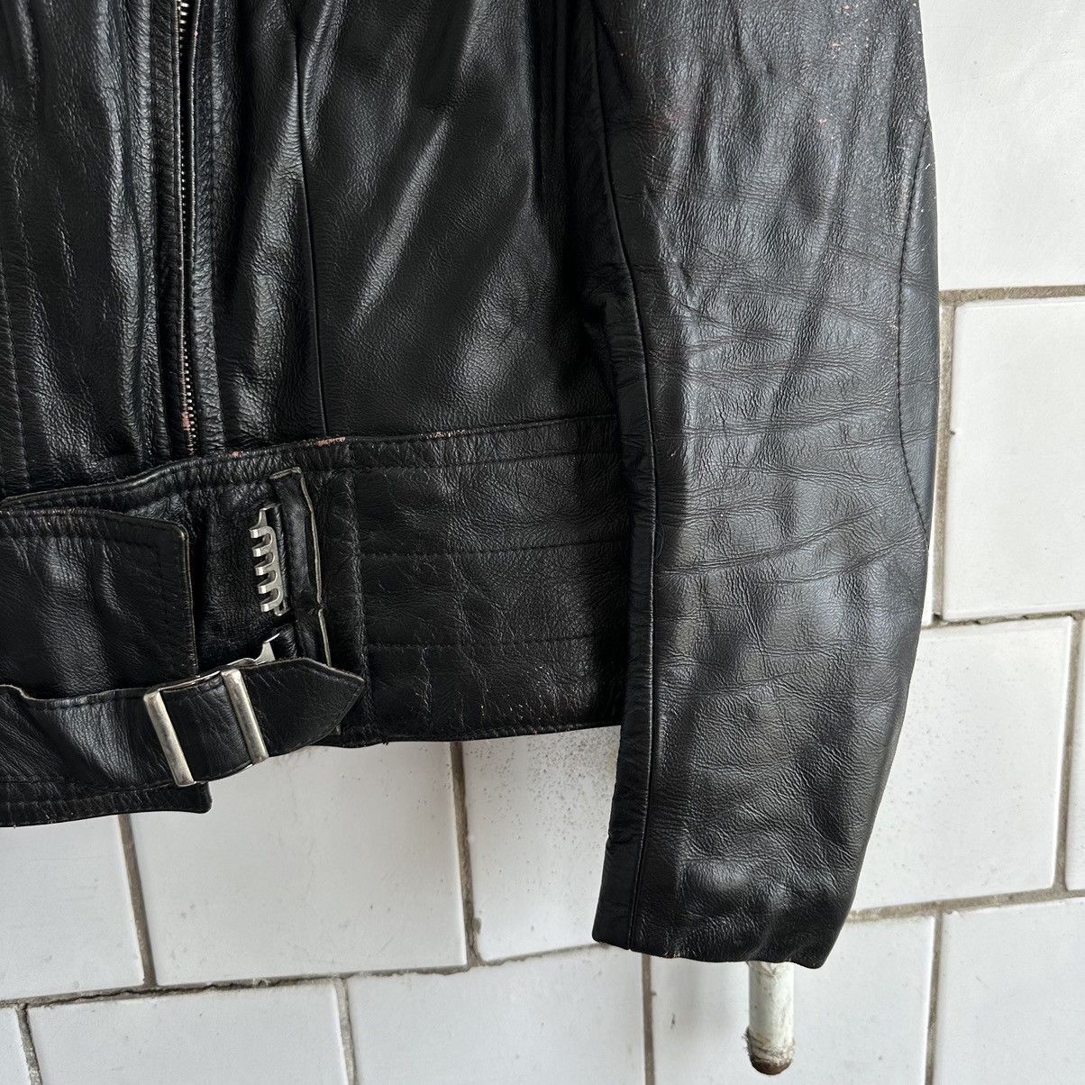 Vintage Vintage Moto Leather Jacket Tour Style USA 90s Y2K Size US S / EU 44-46 / 1 - 7 Thumbnail