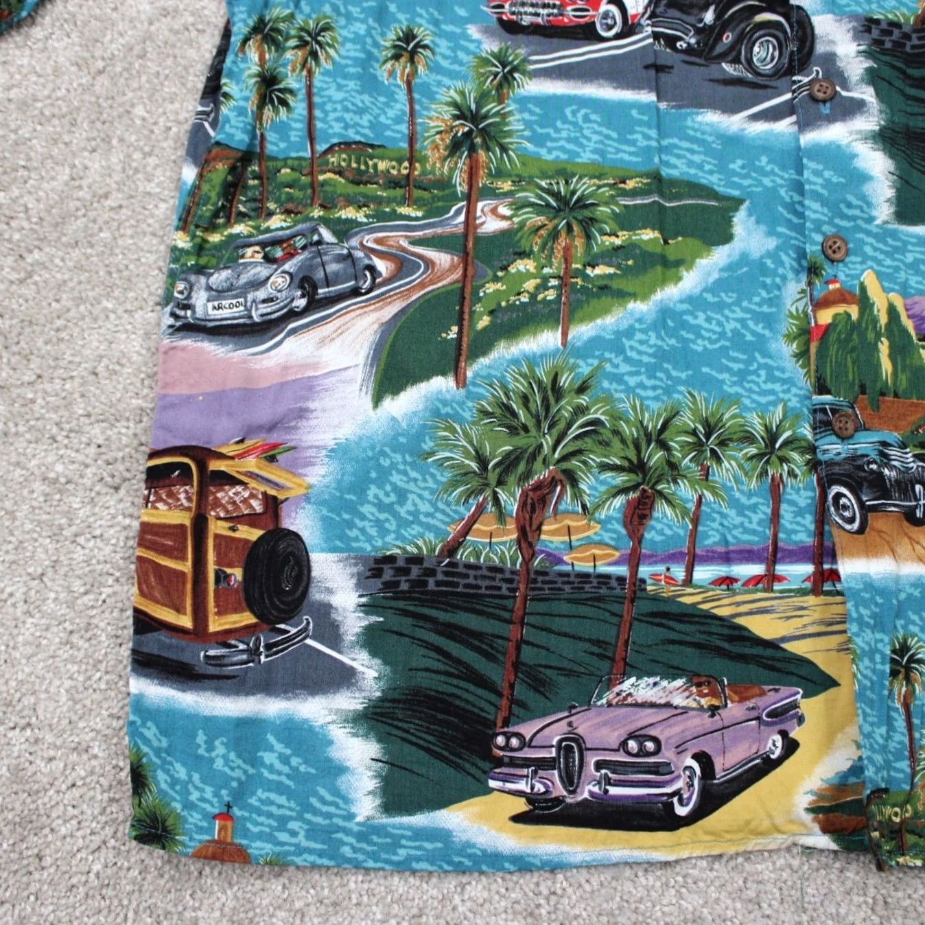 Reyn Spooner Reyn Spooner Hawaiian Shirt Mens XL Button-Up Short Sleeve Blue 100% Rayon Floral Slip-On Party/Cocktail All Seasons Breathable Pockets Vintage: No Size US XL / EU 56 / 4 - 7 Thumbnail