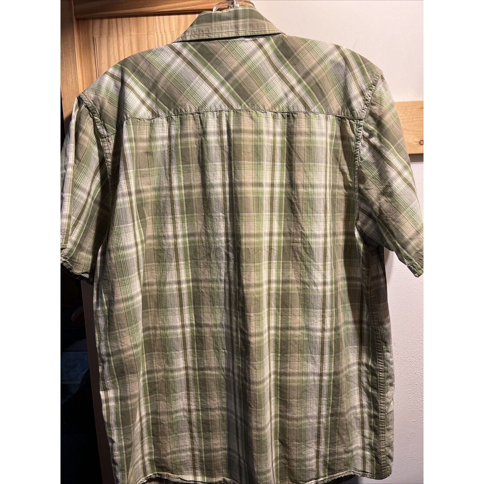 The North Face The North Face Men Shirt L Green Plaid Snap Button SS Hiking Size US L / EU 52-54 / 3 - 7 Thumbnail