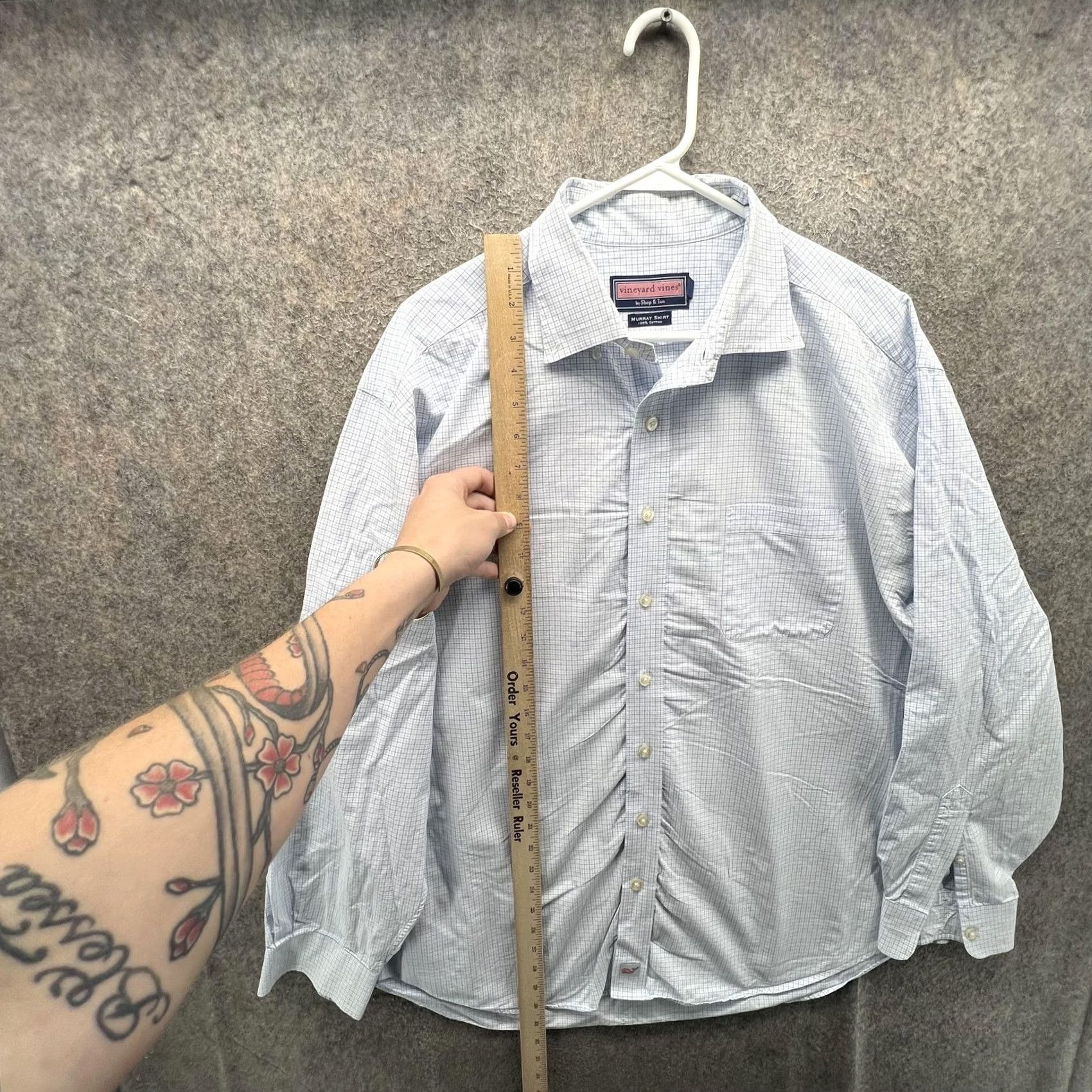 Vineyard Vines VINEYARD VINES Shirt Mens XL Blue Check Murray Long Sleeve Button Front Casual Size US XL / EU 56 / 4 - 3 Thumbnail
