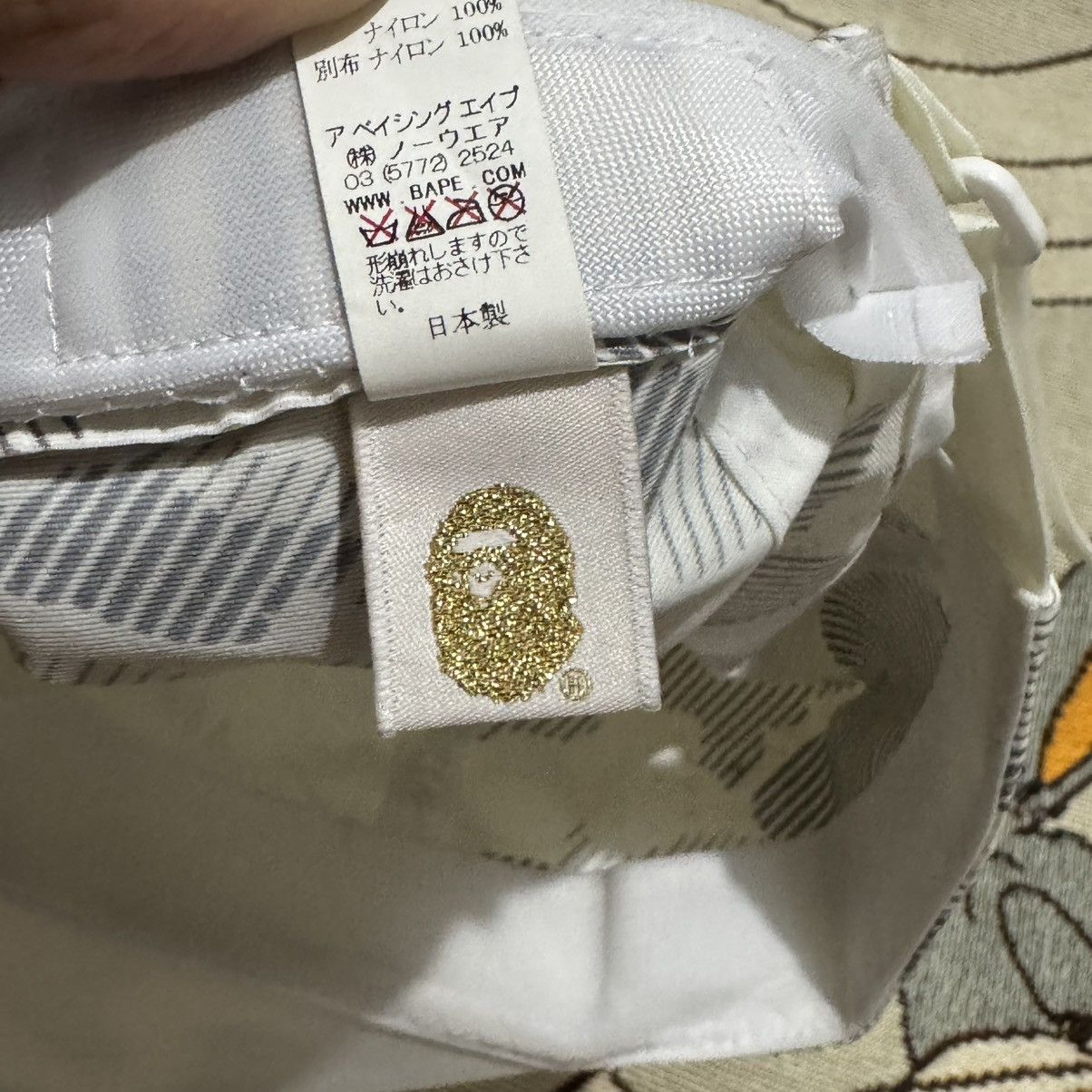 Bape A Bathing Ape White Camo Cap Snapback 6 panel Hat Size ONE SIZE - 8 Thumbnail