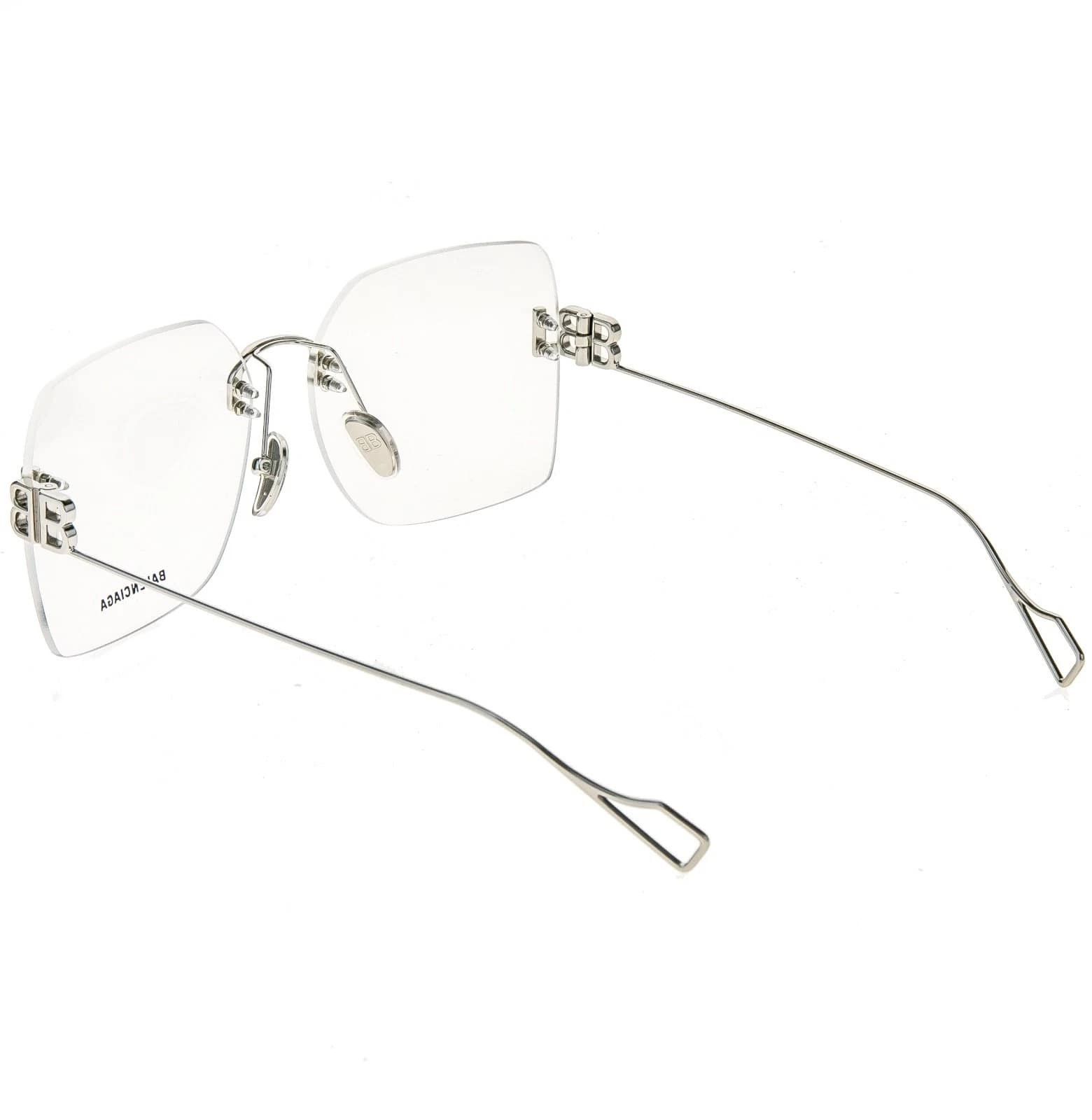 Balenciaga BALENCIAGA LOGO 0113 Silver Metal Retro Eyeglass BB0113O 002 Size ONE SIZE - 5 Thumbnail