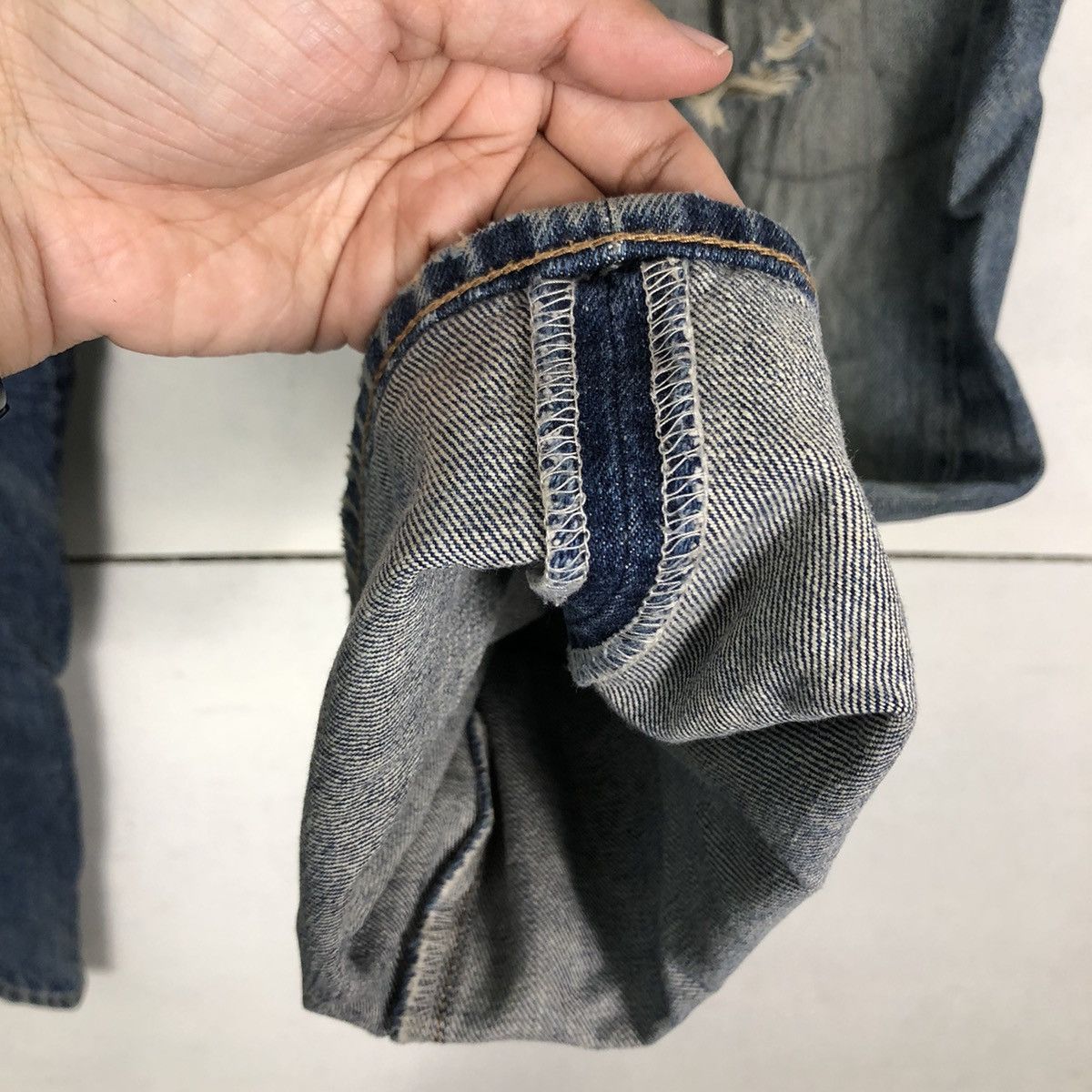 Japanese Brand 🔥90’s Rare Distressed Denim Jeans Warehouse Issey Miyake Size US 28 / EU 44 - 12 Thumbnail