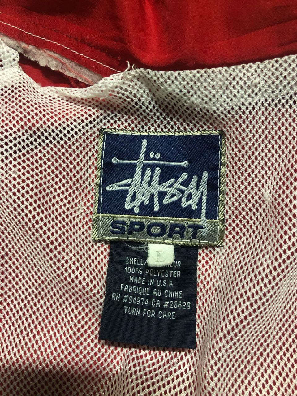 Stussy VINTAGE STUSSY SPORT RED LIGHT ZIPPER JACKET MESH LINING Size US L / EU 52-54 / 3 - 10 Thumbnail