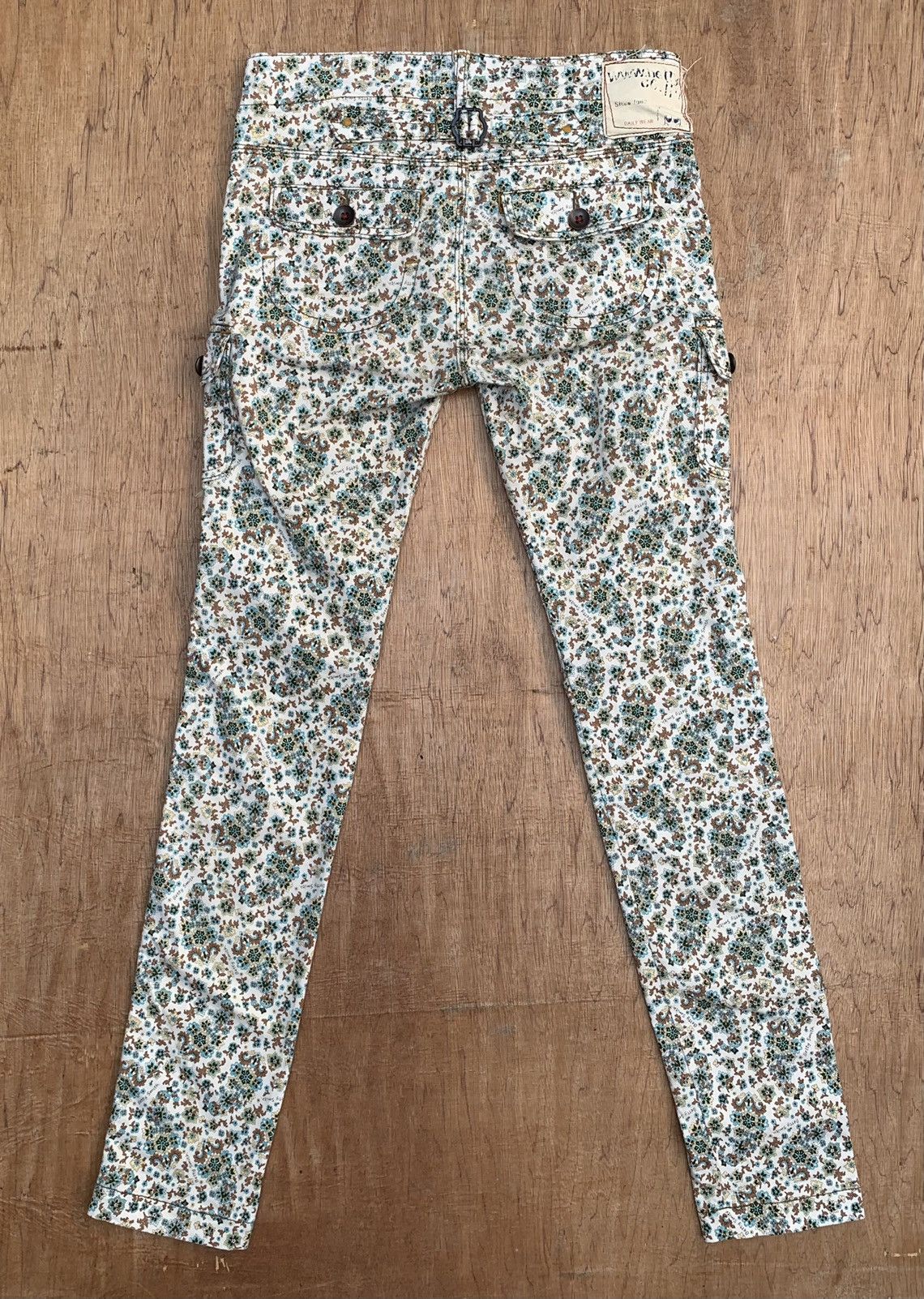 Japanese Brand Betty Smith Origin Is Kojima Streching Fullprint Cargo Pant Size 29" - 6 Thumbnail