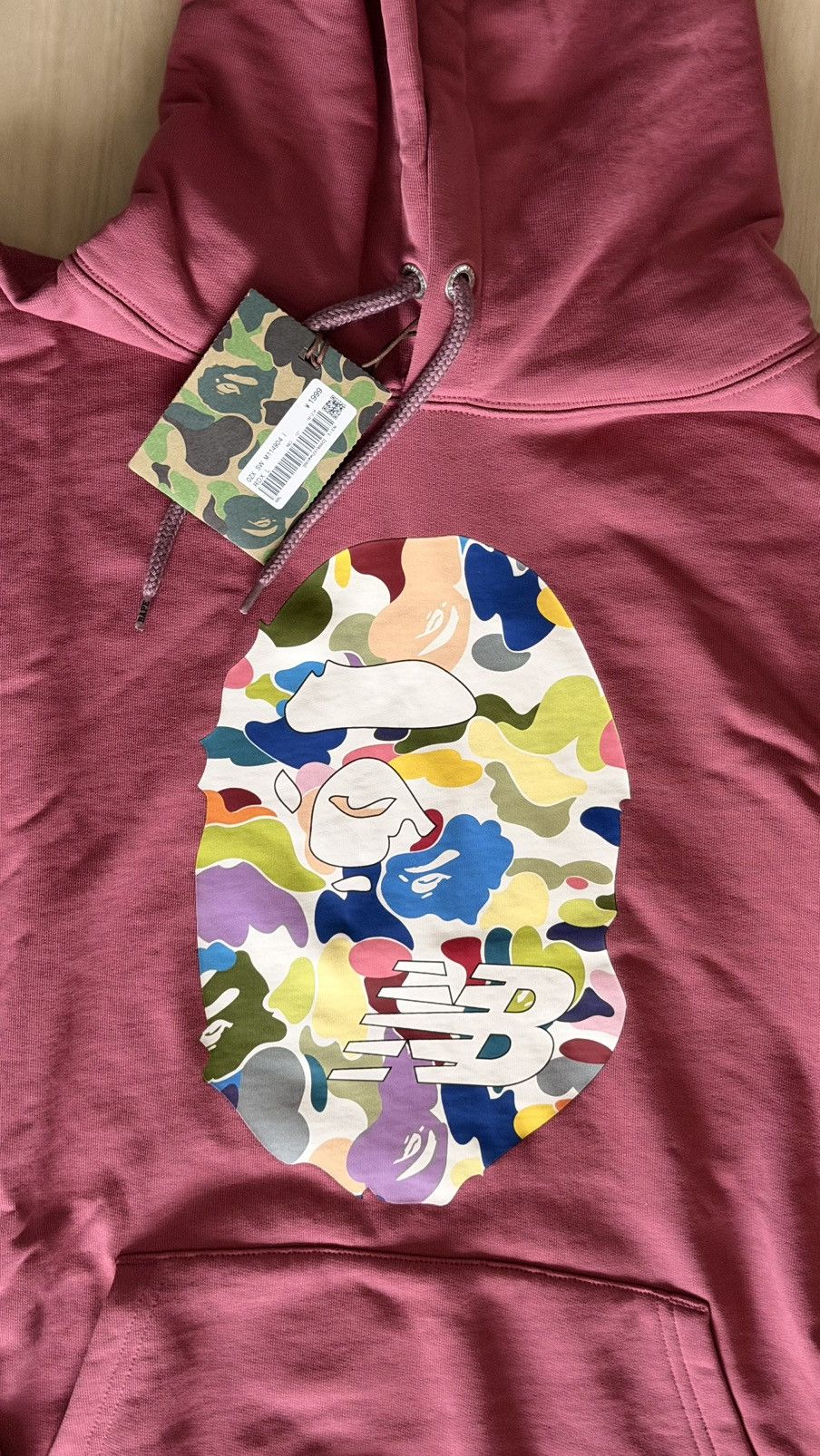 Bape New Balance Relaxed Fit Hoodie Pink Multi Size US L / EU 52-54 / 3 - 2 Thumbnail