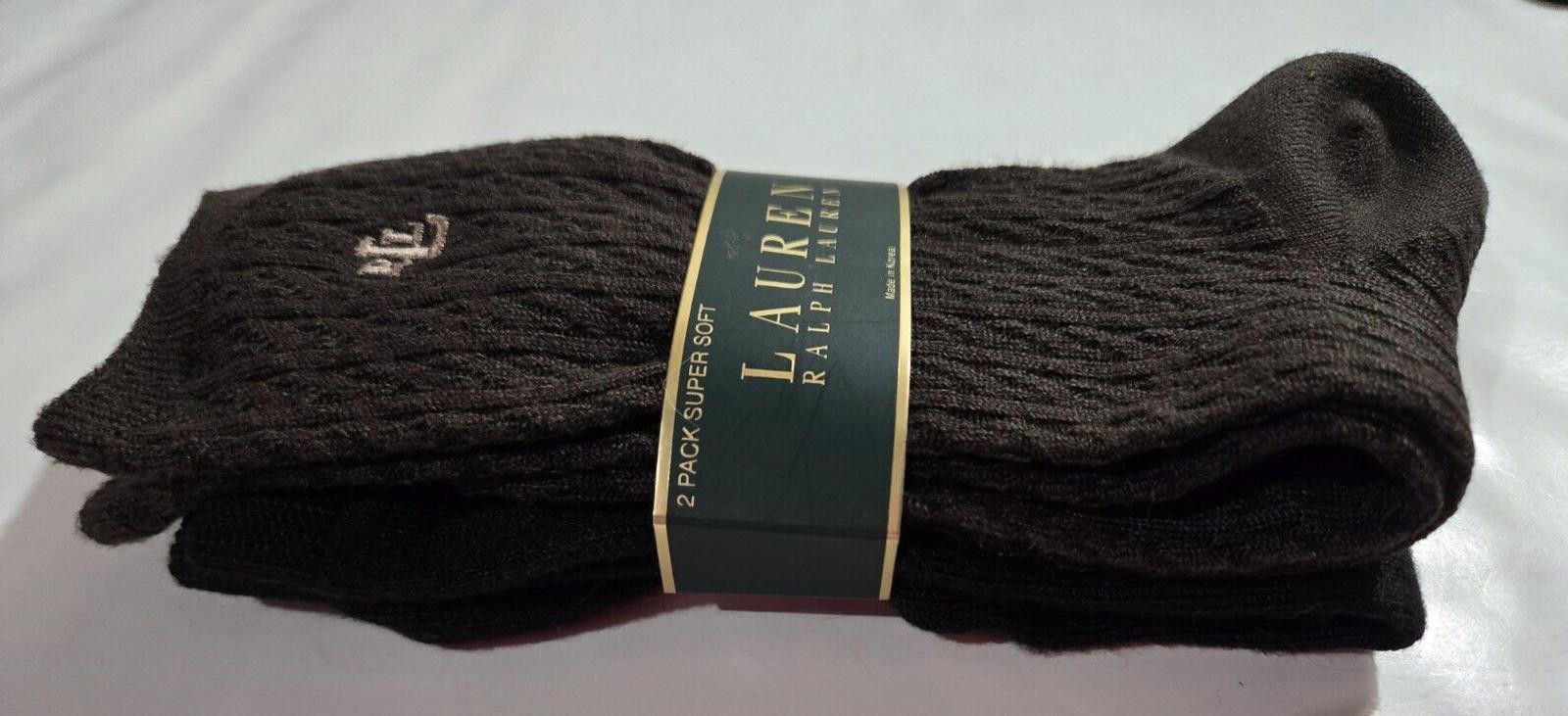 Polo Ralph Lauren Lauren Ralph Lauren Socks 2 Pack Super Soft Trouser NWT Size ONE SIZE - 4 Thumbnail