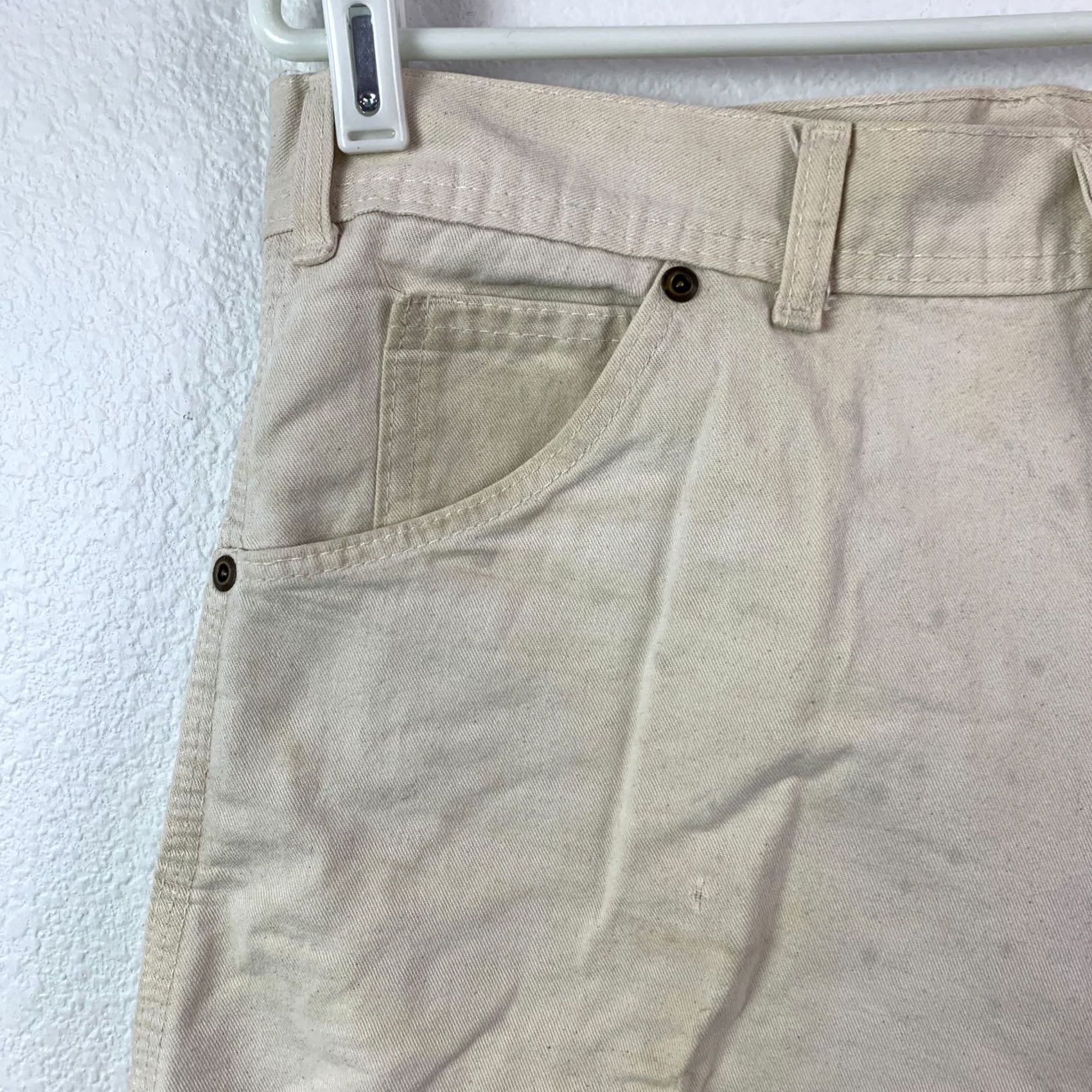 Vintage VINTAGE Key White Carpenter Jeans Painter Pants 36 x 32 Denim Jeans Mens Straight 5-Pocket Design Vintage Yes Size US 36 / EU 52 - 3 Thumbnail