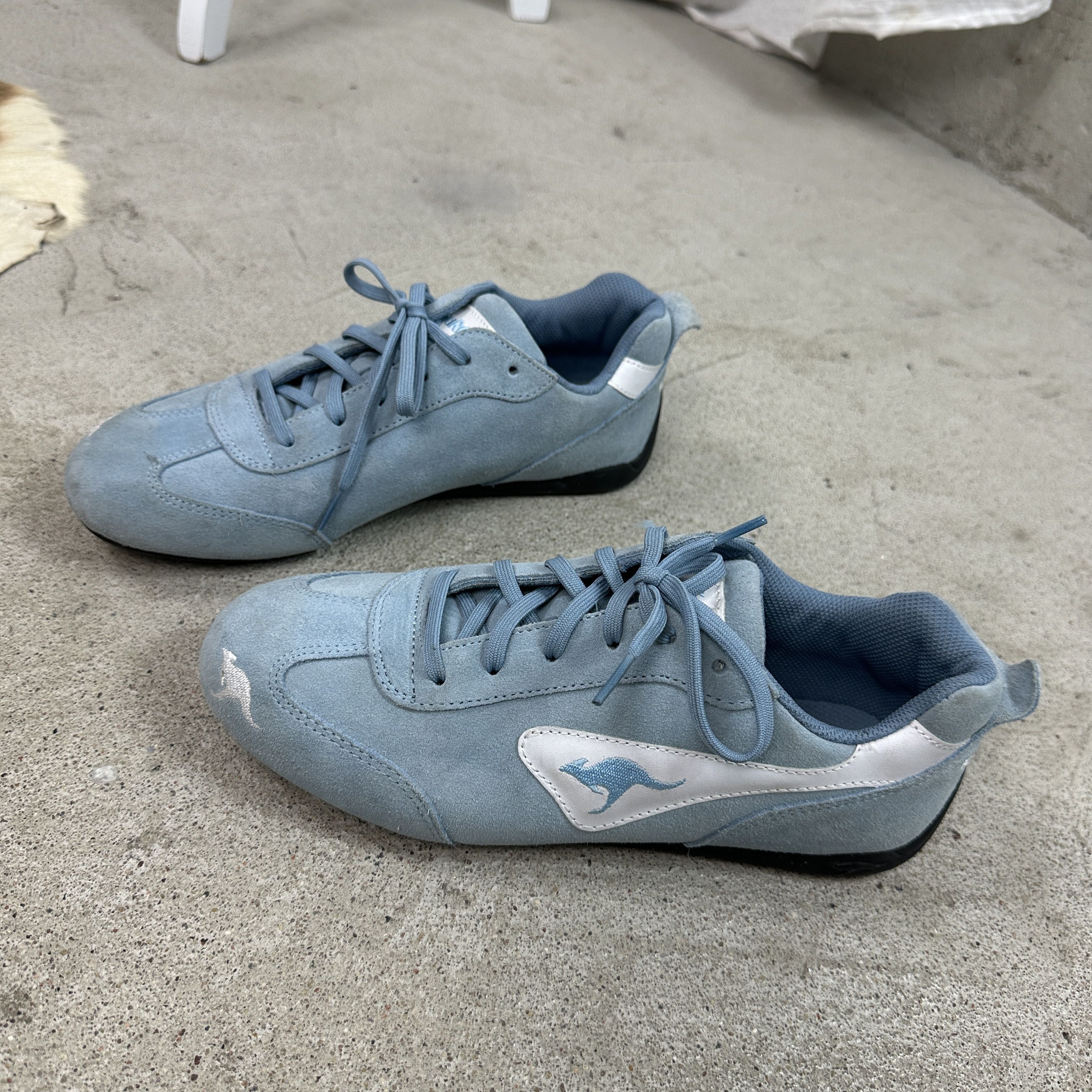 KangaROOS × Vintage Vintage Suede 00s Kangaroos Baby Blue Sporty Trainers Size US 9 / IT 39 - 9 Thumbnail