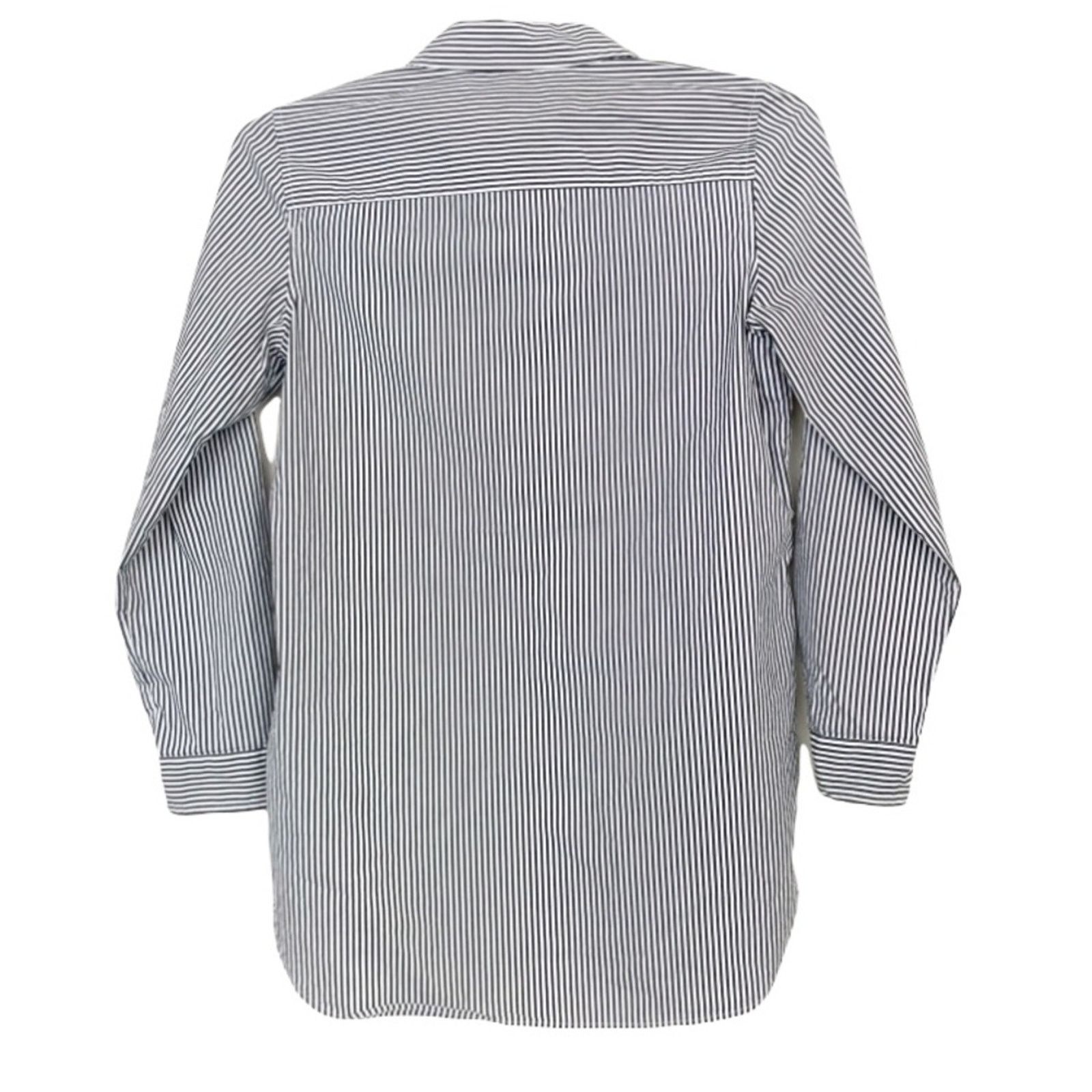 Calvin Klein Calvin Klein Gray Striped Long Sleeve Button Down Shirt Size US S / EU 44-46 / 1 - 4 Thumbnail