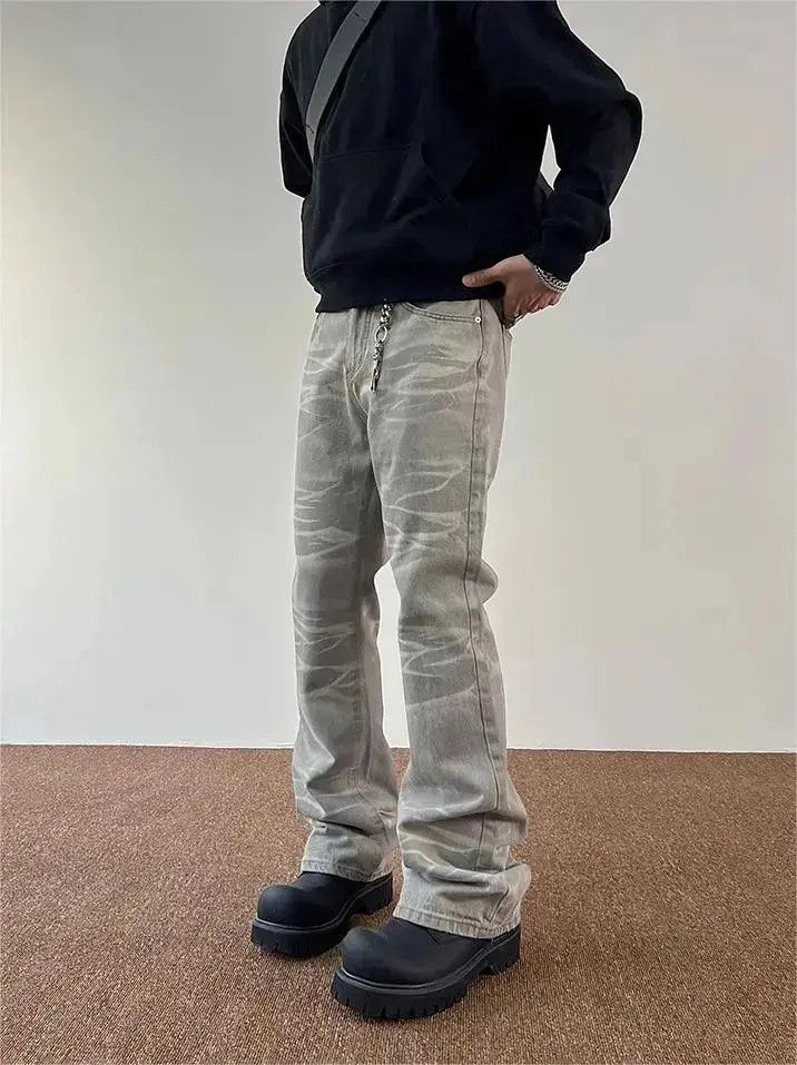 Japanese Brand × Jean Straight tube washed smoke grey jeans Size US 30 / EU 46 - 4 Thumbnail