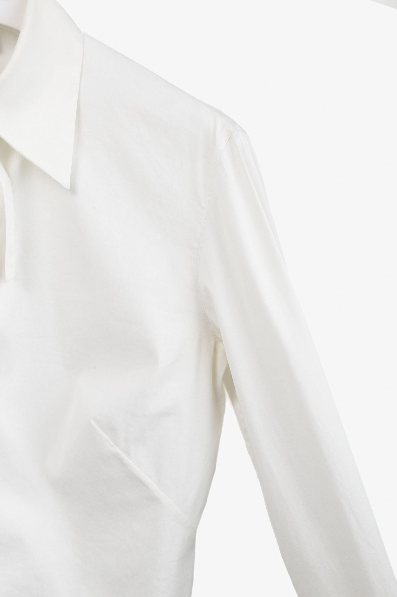 Akris Akris White Zippered Shirt with Belted Collar and Cuffs Size L / US 10 / IT 46 - 5 Thumbnail