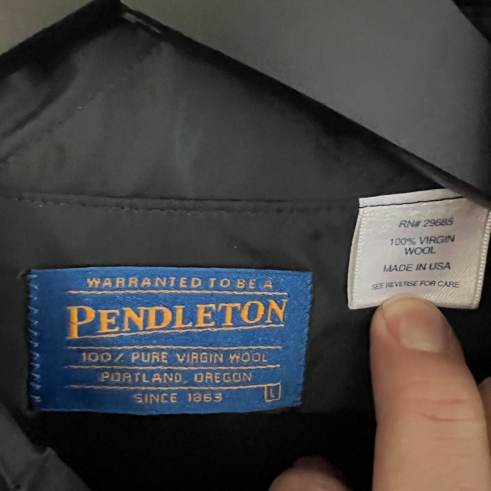 Pendleton Pendleton Men's Navy Flannel Shirt L MADE USA 22x30 Size US L / EU 52-54 / 3 - 4 Thumbnail