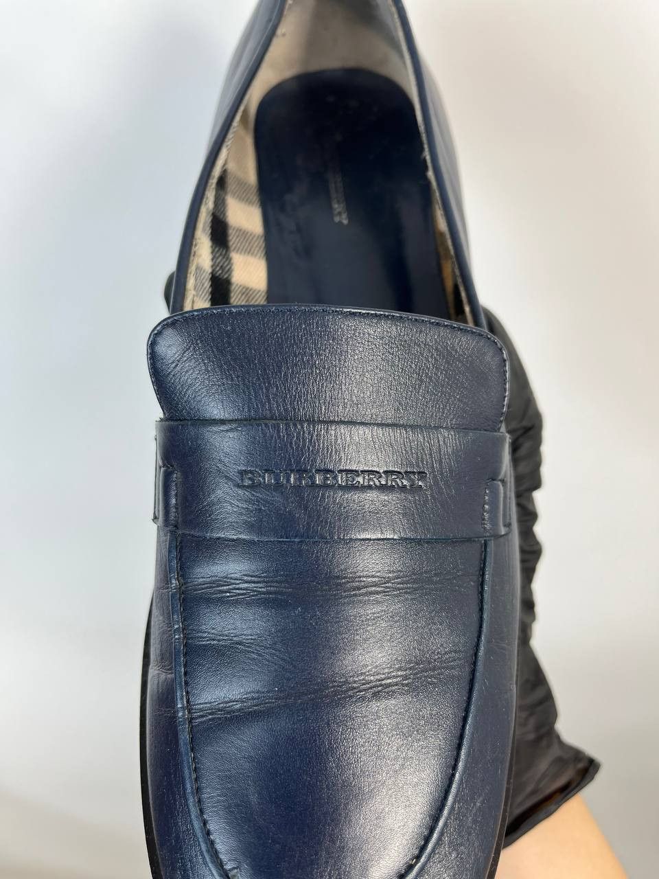 Burberry Burberry Penny Loafers Vintage Blue Leather Size 38 Size US 8 / IT 38 - 3 Thumbnail