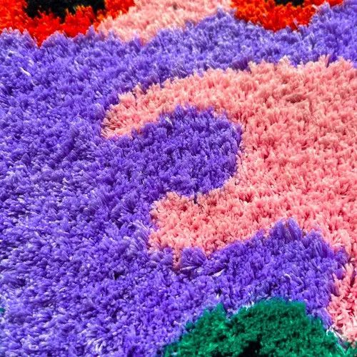 Japanese Brand × Vintage Trippy Smiling Rug Trippy Face Handmade Custom Rug Tufted Size ONE SIZE - 4 Thumbnail
