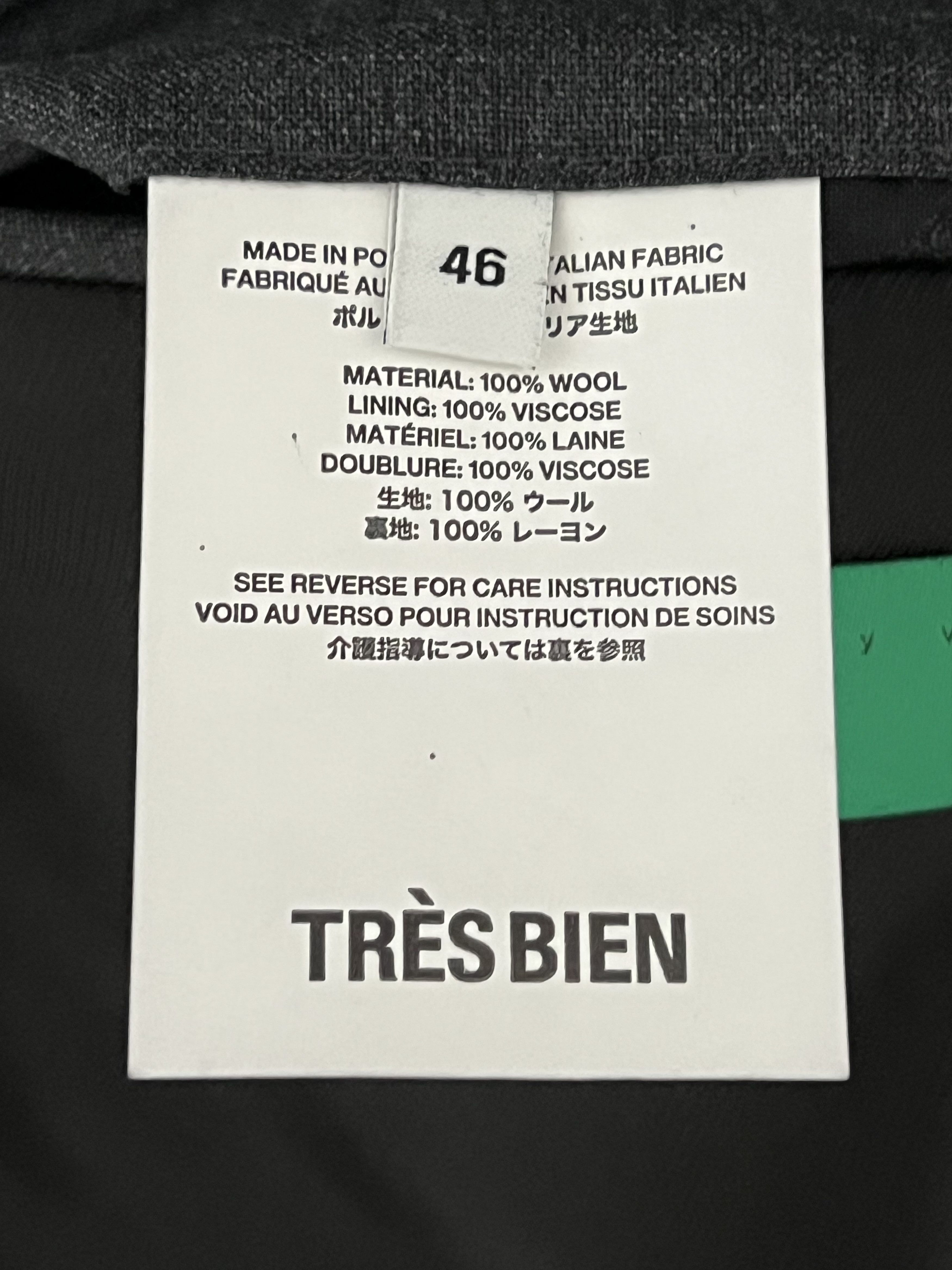 Tres Bien 💚 Très Bien Everywear Peak Lapel Coat Wool Dark Grey NEW Size US S / EU 44-46 / 1 - 19 Thumbnail