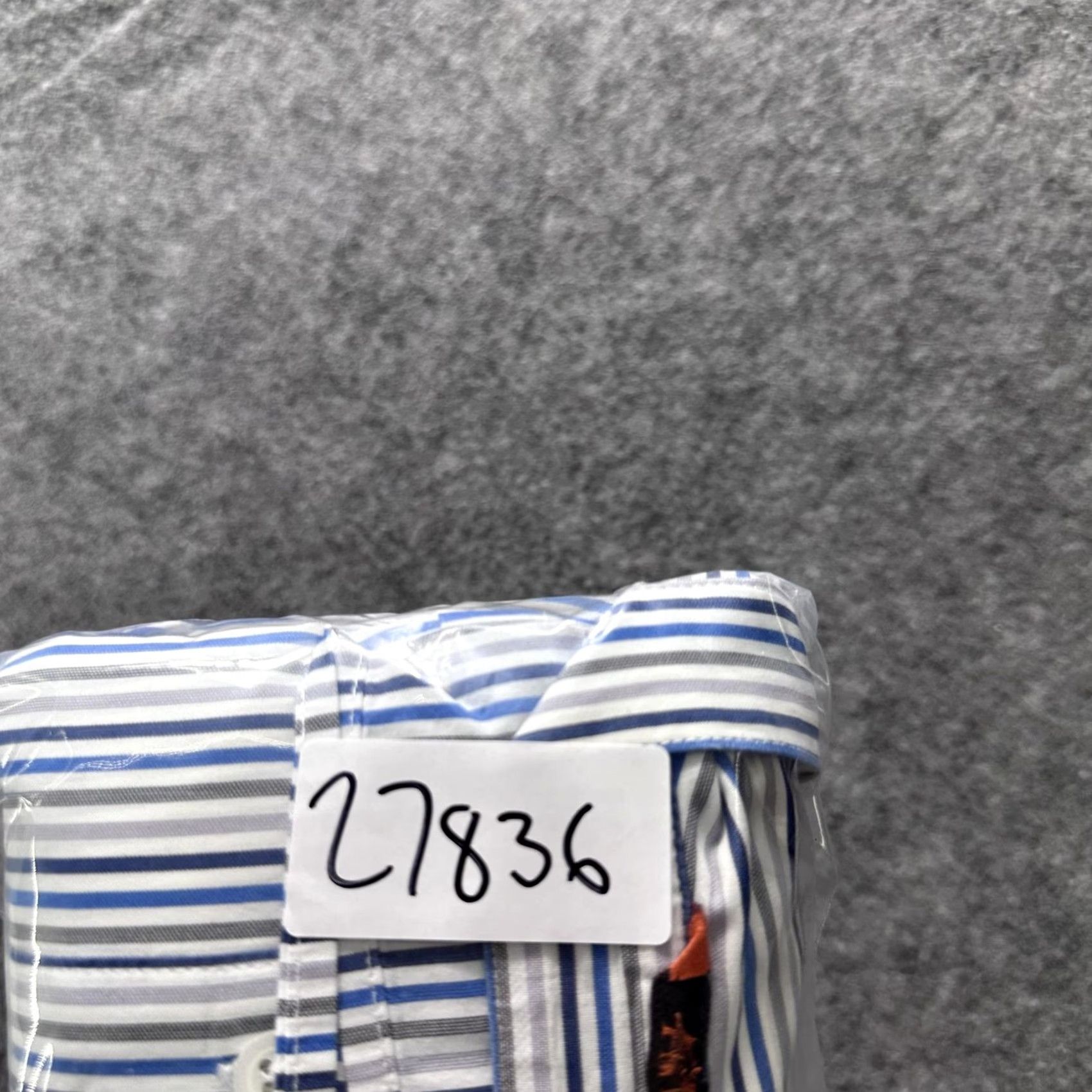 Barena VINTAGE Barena Shirt Mens Large Blue Stripe Band Collar Long Sleeve Popover Cotton Size US L / EU 52-54 / 3 - 8 Thumbnail