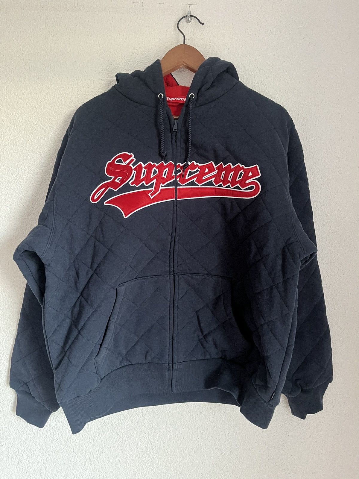 Supreme Quilted Zip Hoodie