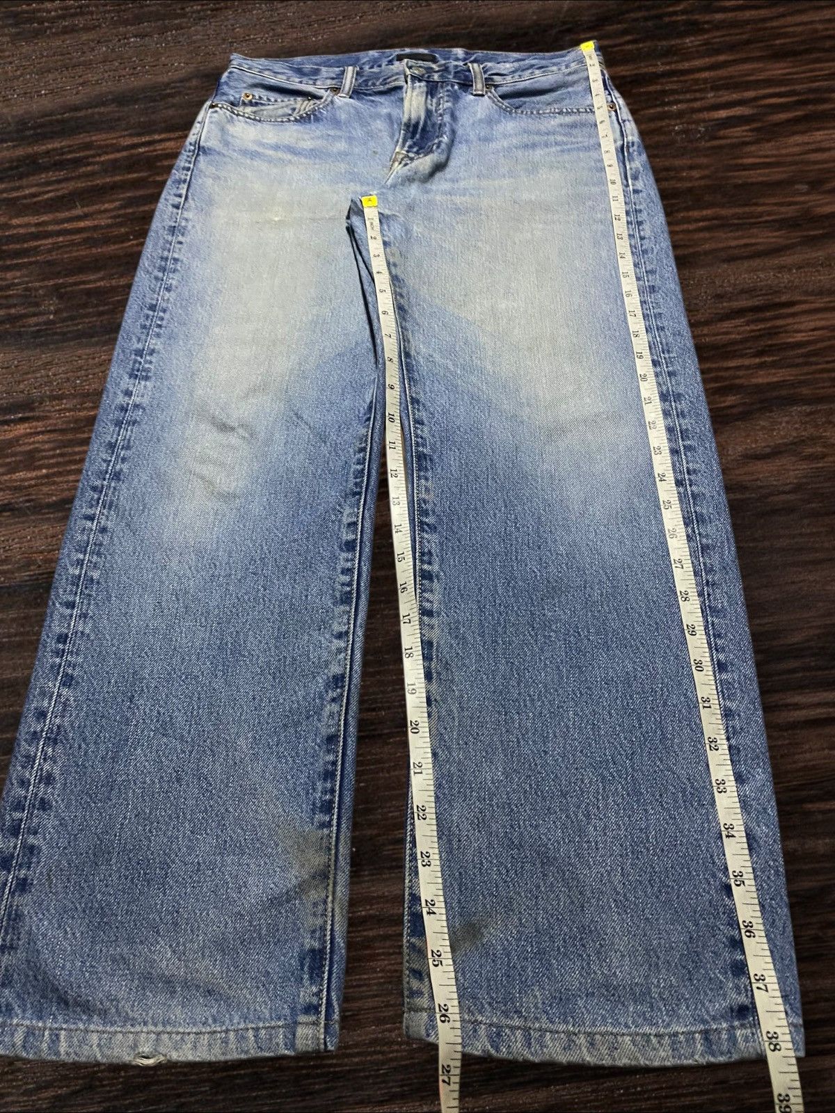Helmut Lang × Uniqlo Vintage Japanese Brand Uniqlo Light Wash Loose Jeans Size US 32 / EU 48 - 12 Thumbnail